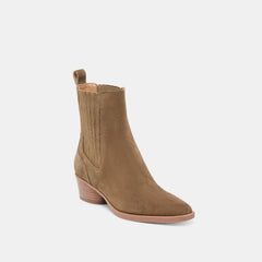 FAINT H2O BOOTIES OLIVE SUEDE