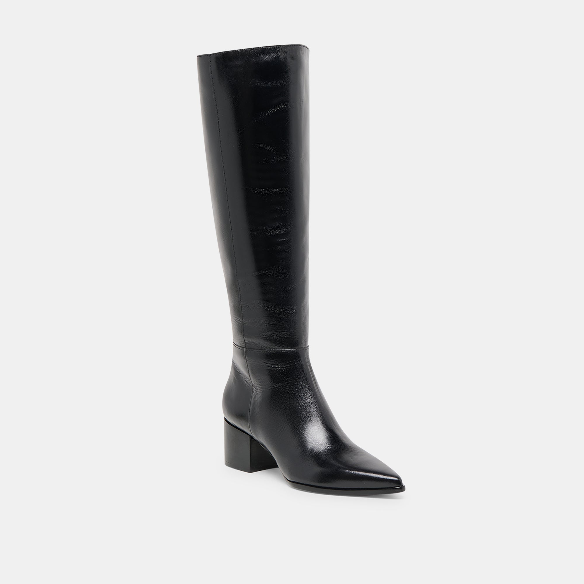 KIRSON WIDE CALF BOOTS BLACK LEATHER