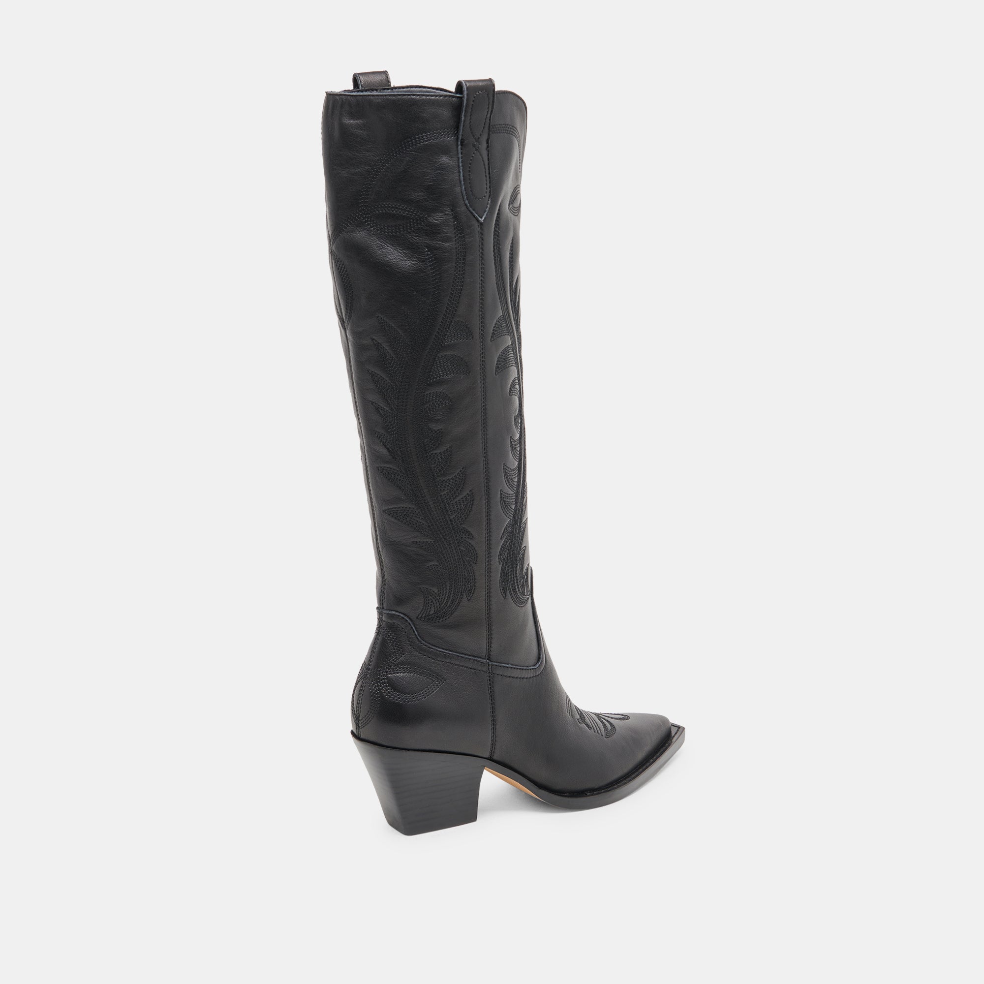 RYATT EXTRA WIDE CALF BOOTS BLACK LEATHER