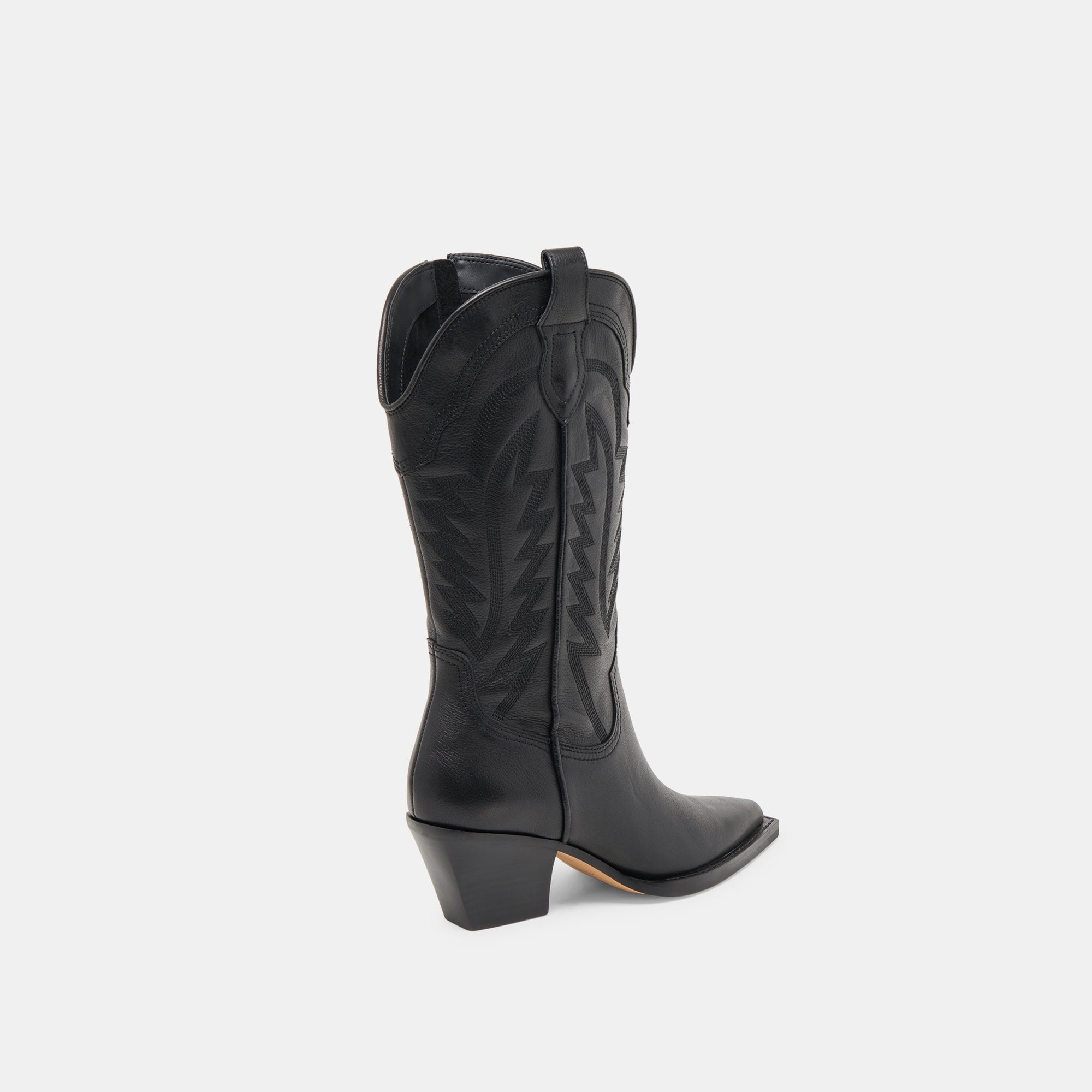 RYLAND EXTRA WIDE CALF BOOTS BLACK LEATHER