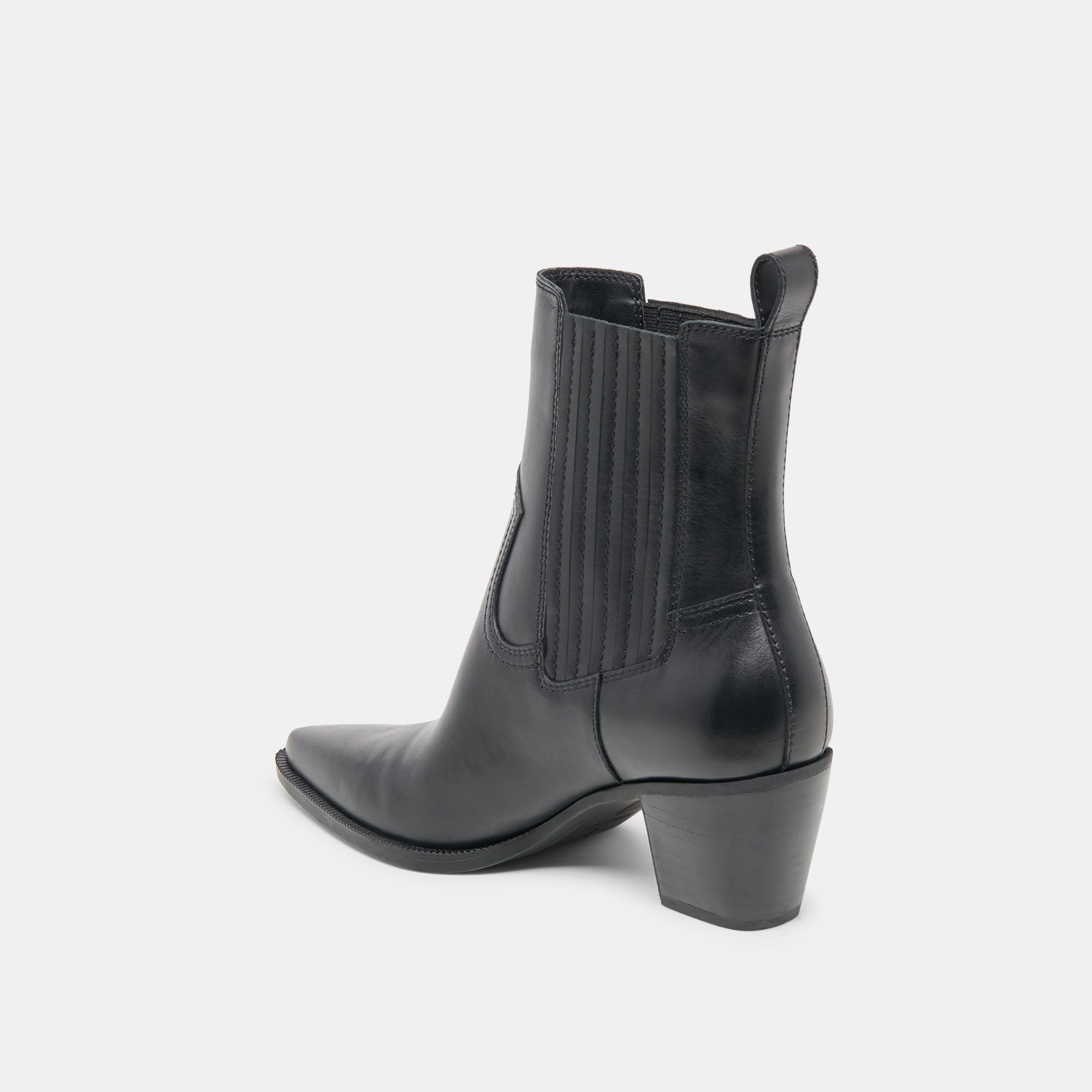 SLIM BOOTIES BLACK LEATHER