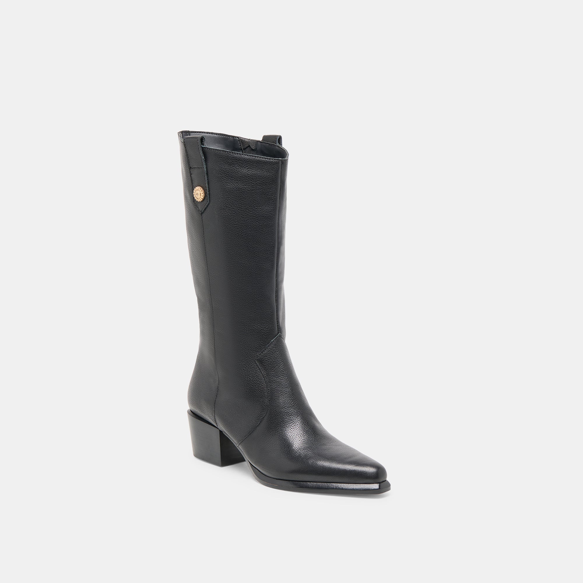 VERN WIDE CALF BOOTS BLACK LEATHER