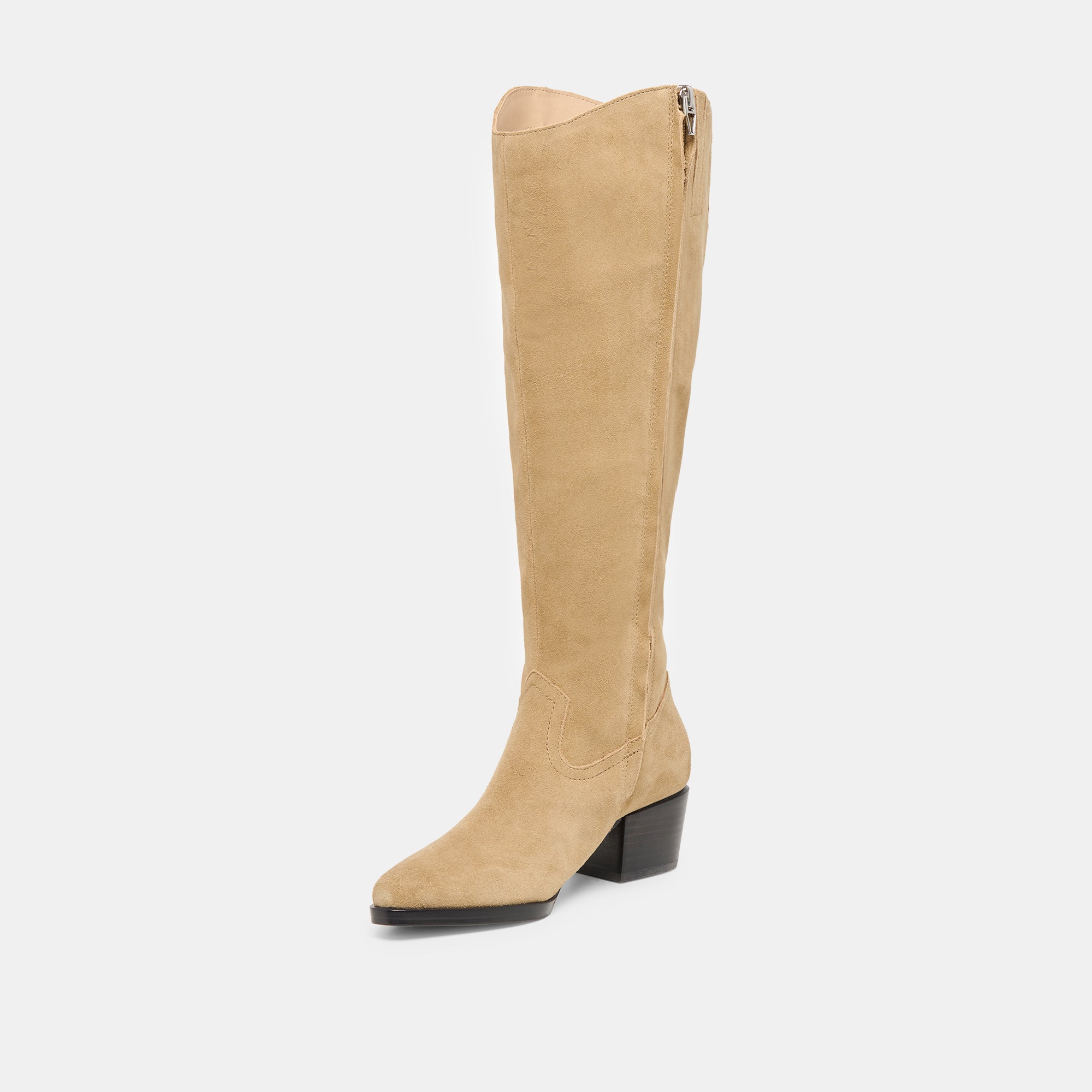 VIRONA H2O WIDE CALF BOOTS DK TAUPE SUEDE