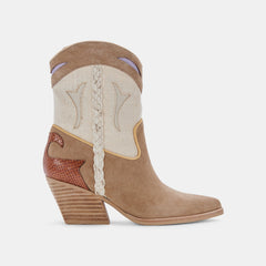 LORAL BOOTIES TAUPE MULTI SUEDE - re:vita