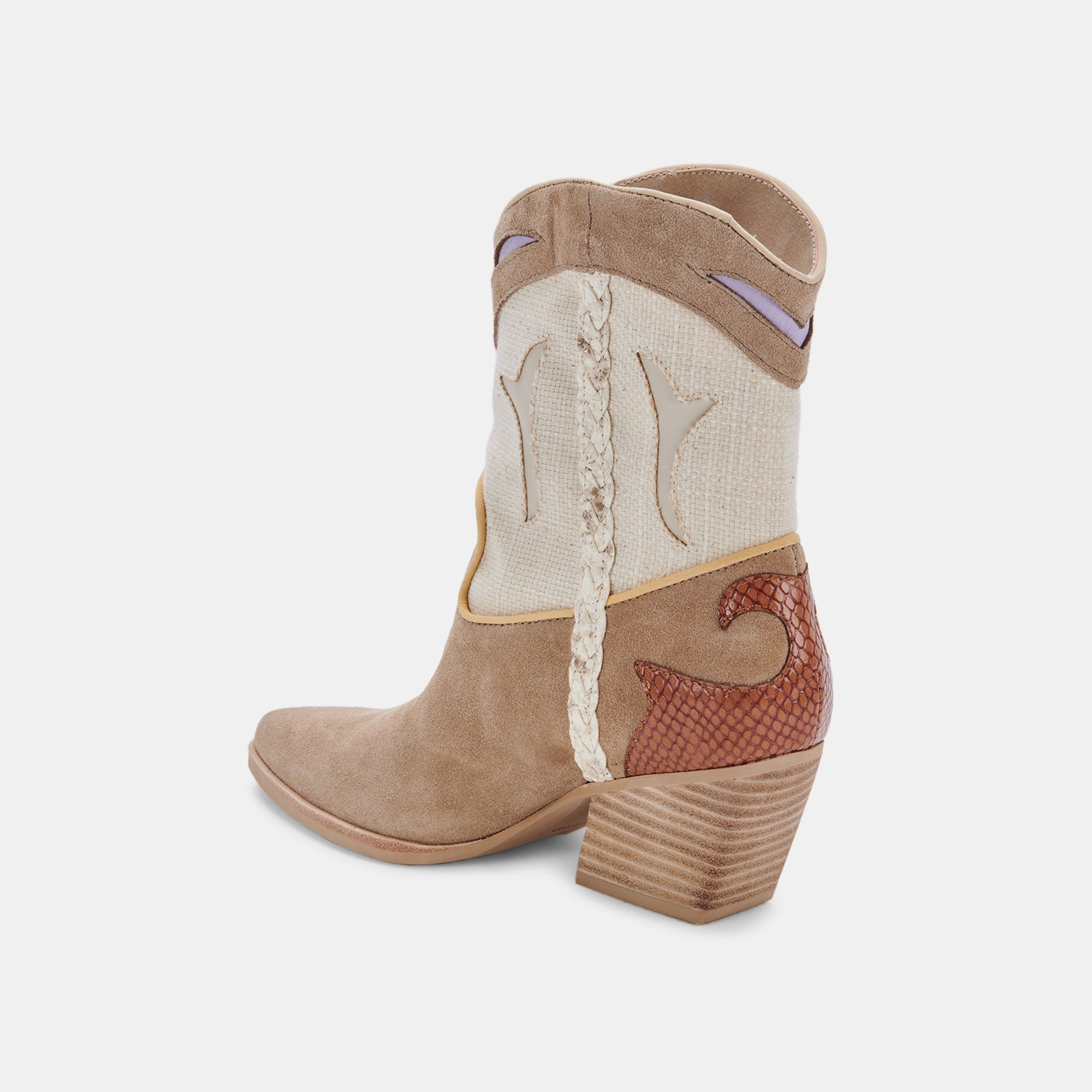 LORAL BOOTIES TAUPE MULTI SUEDE - re:vita