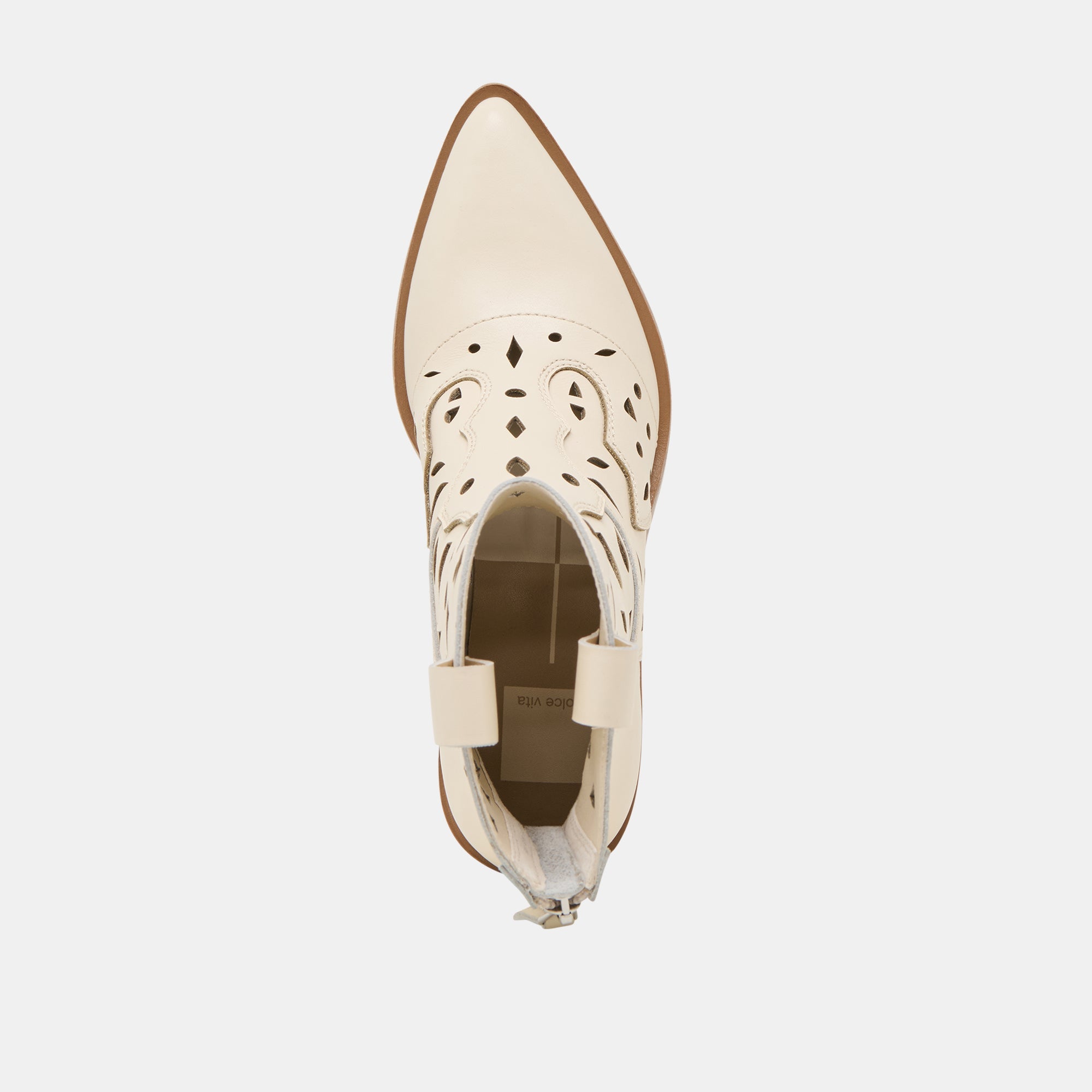 ZENOBI BOOTIES OFF WHITE LEATHER