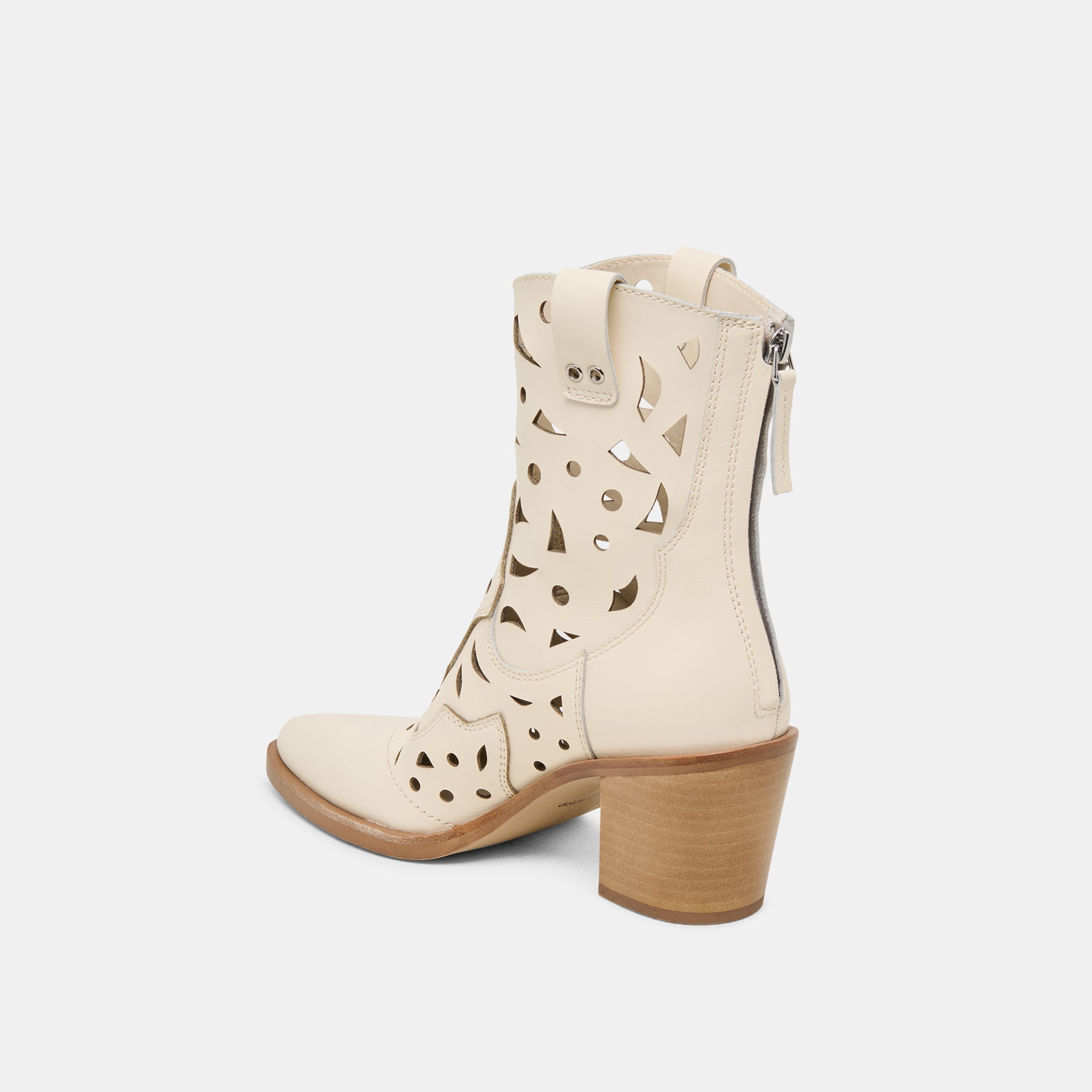 ZENOBI BOOTIES OFF WHITE LEATHER
