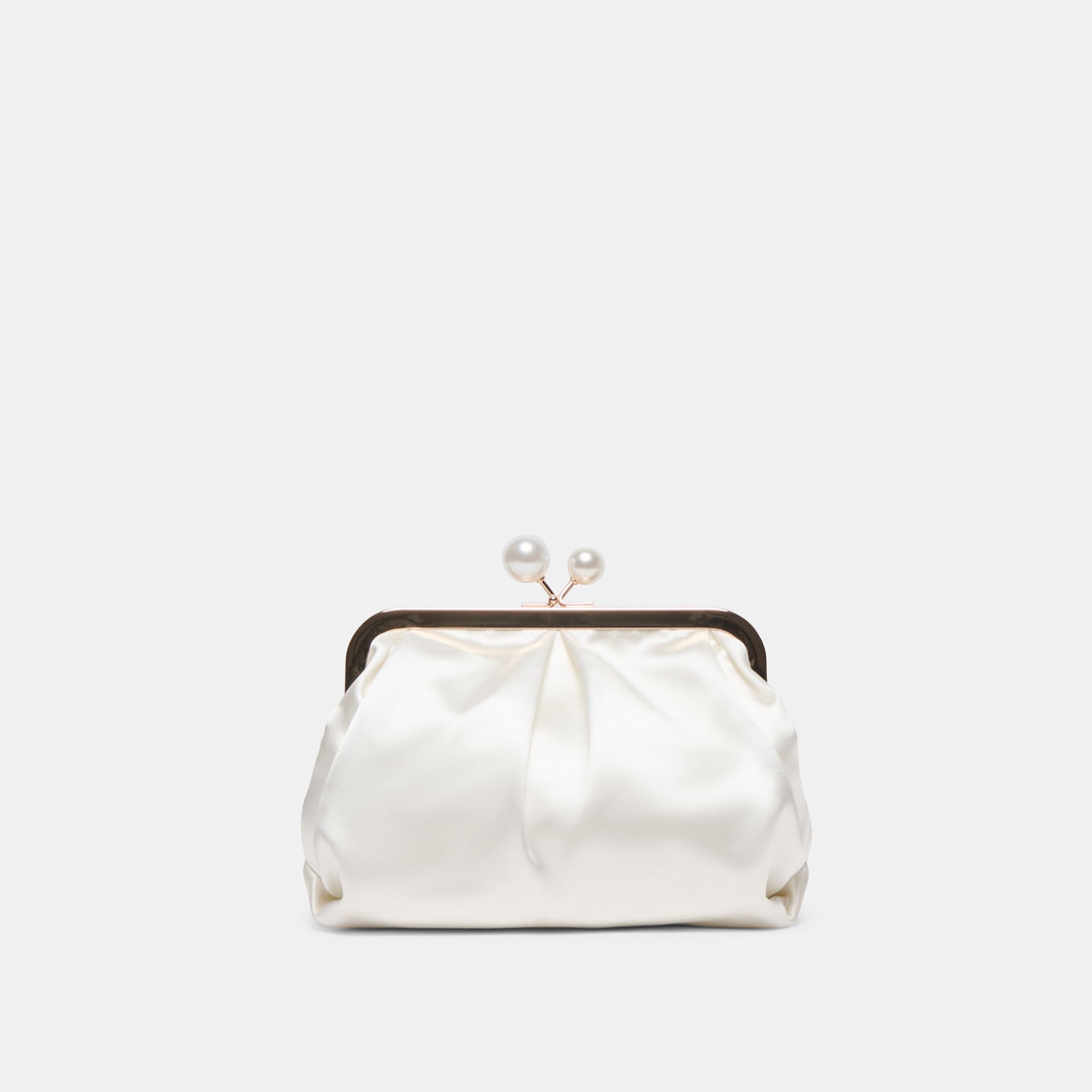 KENDALL CLUTCH WHITE SATIN