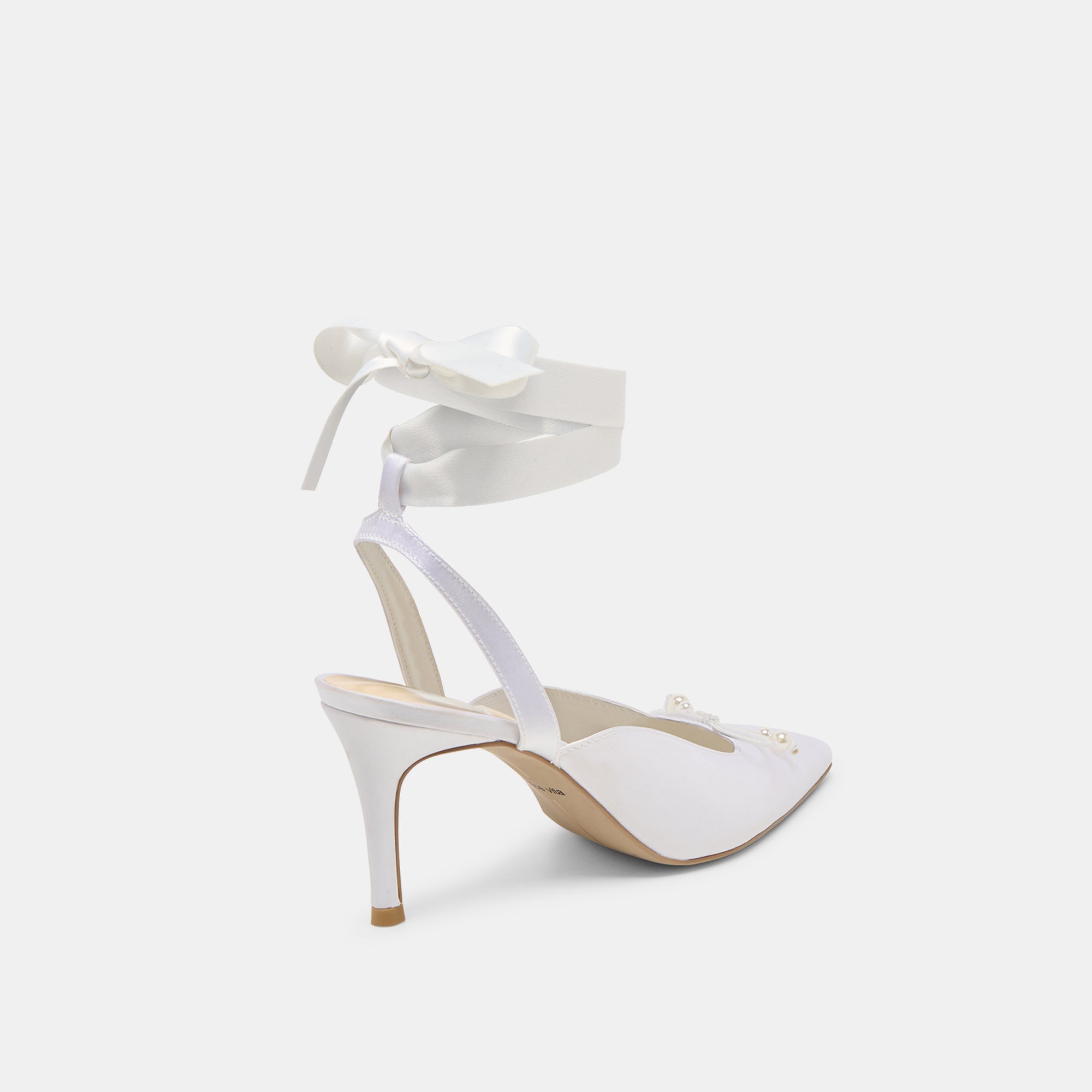 EFORA HEELS TRUE WHITE SATIN