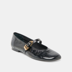 ALIZZA BALLET FLATS MIDNIGHT CRINKLE PATENT