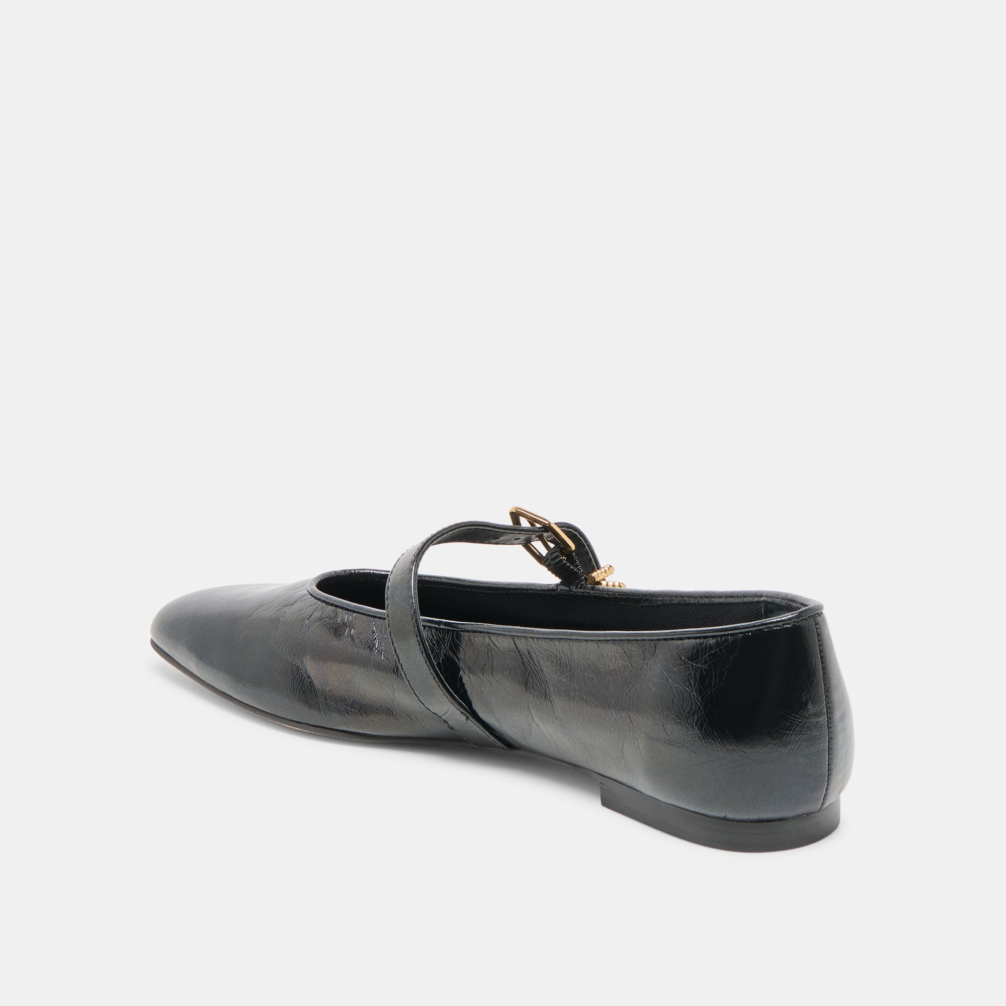 ALIZZA BALLET FLATS MIDNIGHT CRINKLE PATENT