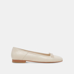 ANISA BALLET FLATS CREME CRINKLE PATENT - re:vita