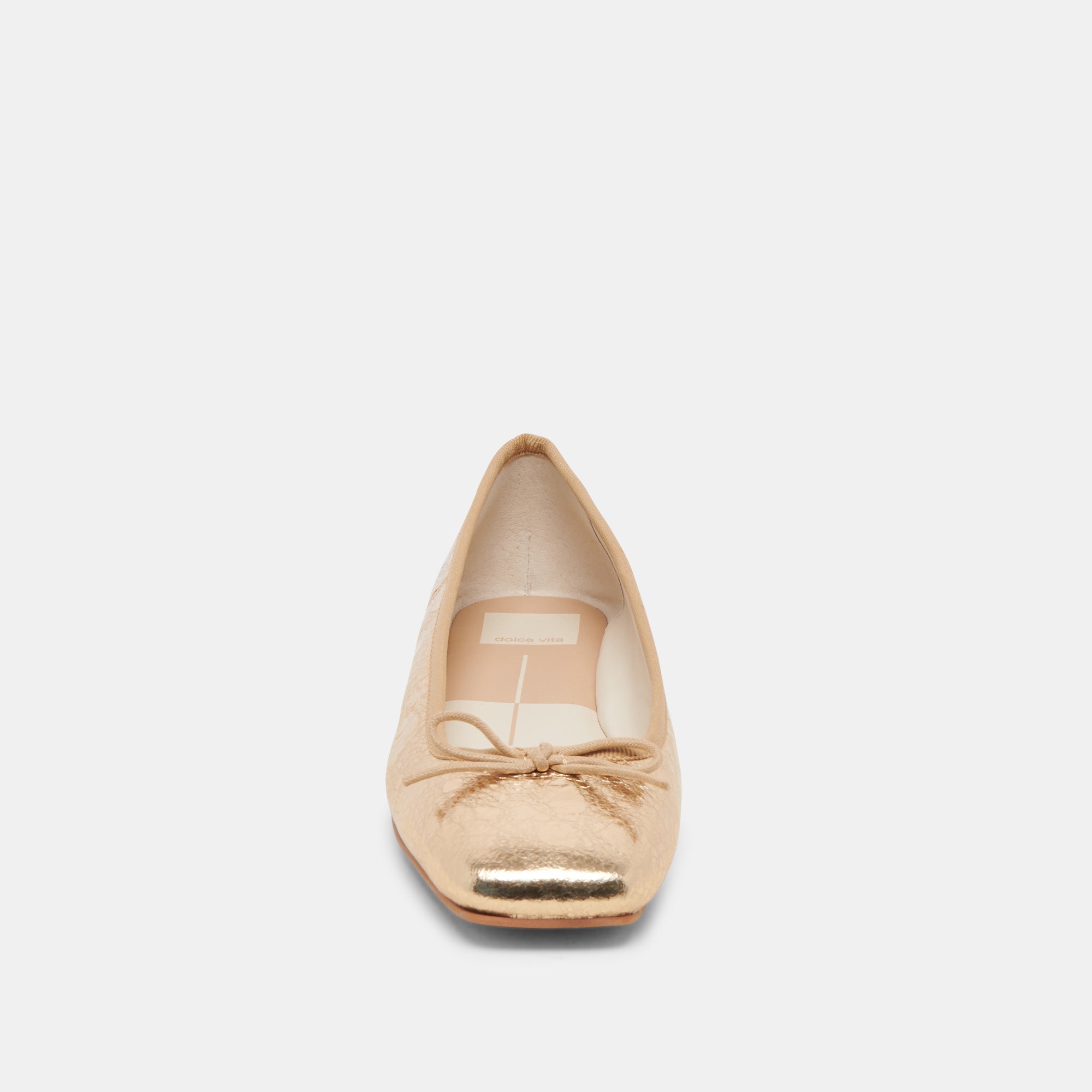 ANISA BALLET FLATS GOLD DISTRESSED LEATHER - re:vita