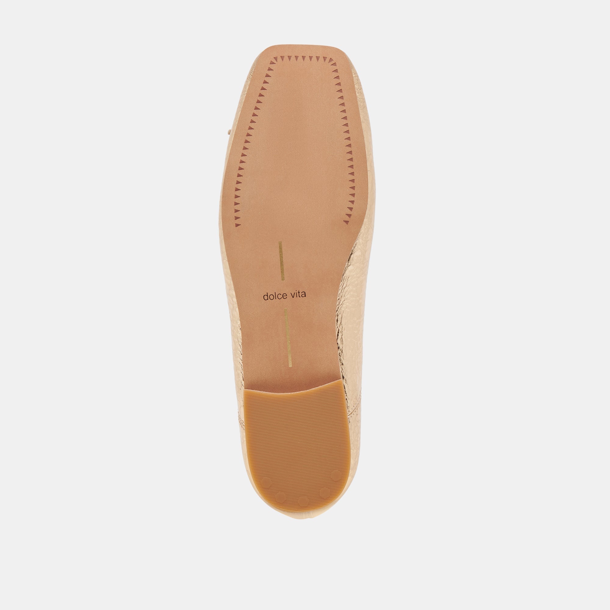 ANISA BALLET FLATS GOLD DISTRESSED LEATHER - re:vita