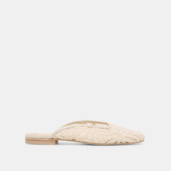AUBRIE FLATS IVORY MACRAME MESH