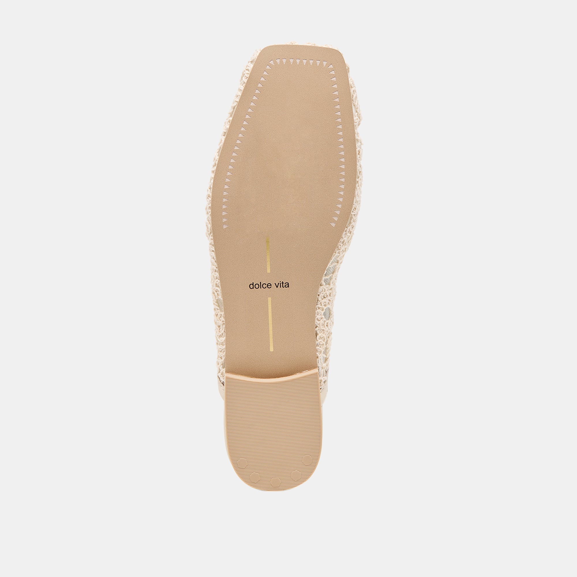 AUBRIE FLATS IVORY MACRAME MESH