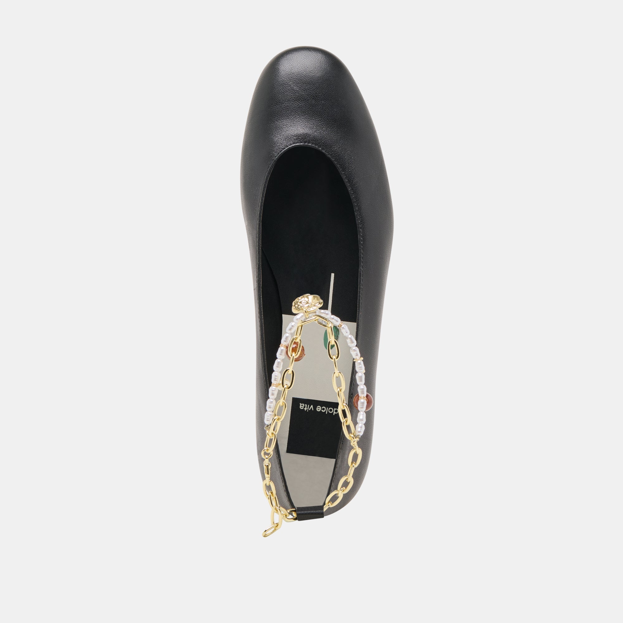 BAIDEN BALLET FLATS BLACK LEATHER