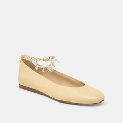 BAIDEN BALLET FLATS WARM NATURAL LEATHER