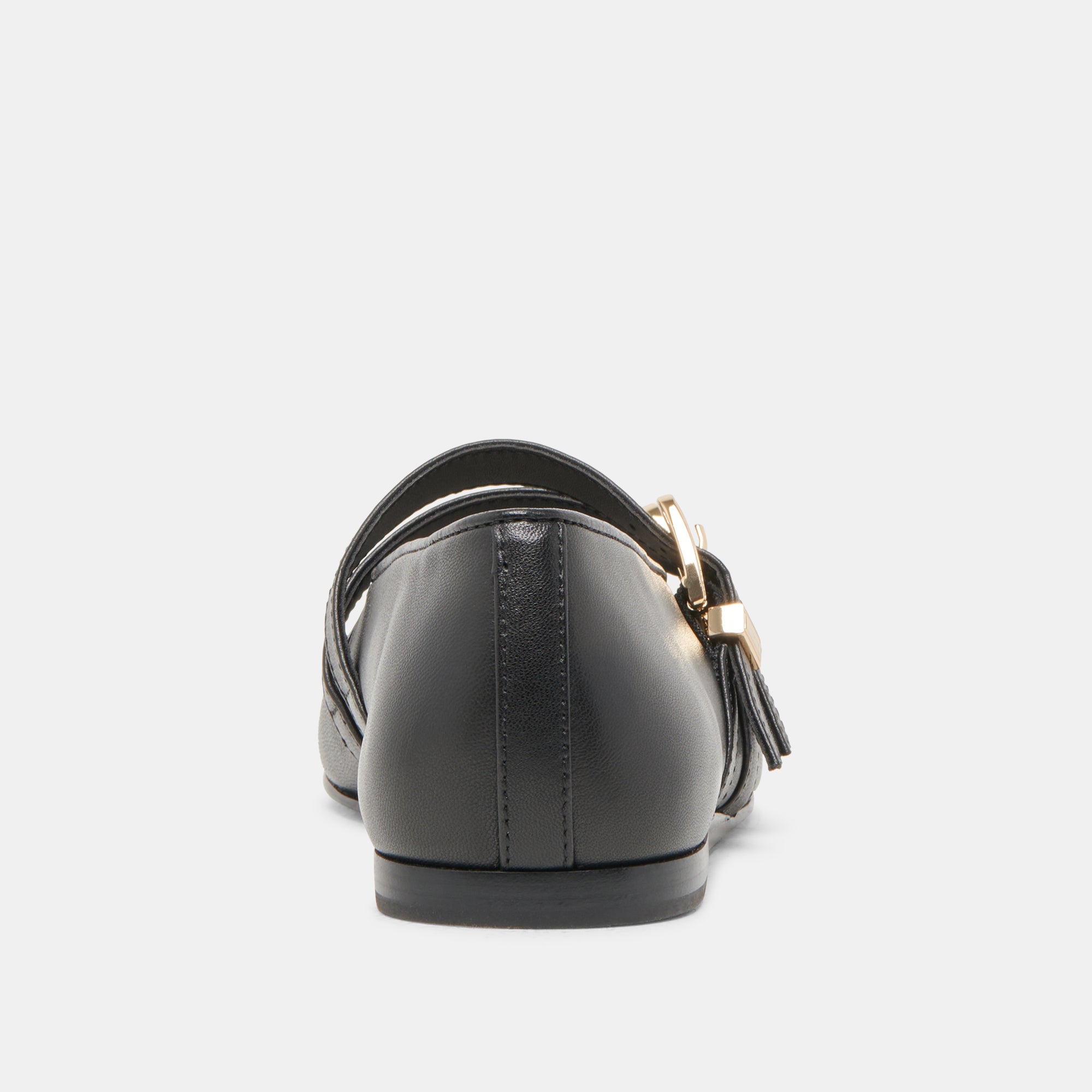 BAYLEE WIDE BALLET FLATS BLACK LEATHER