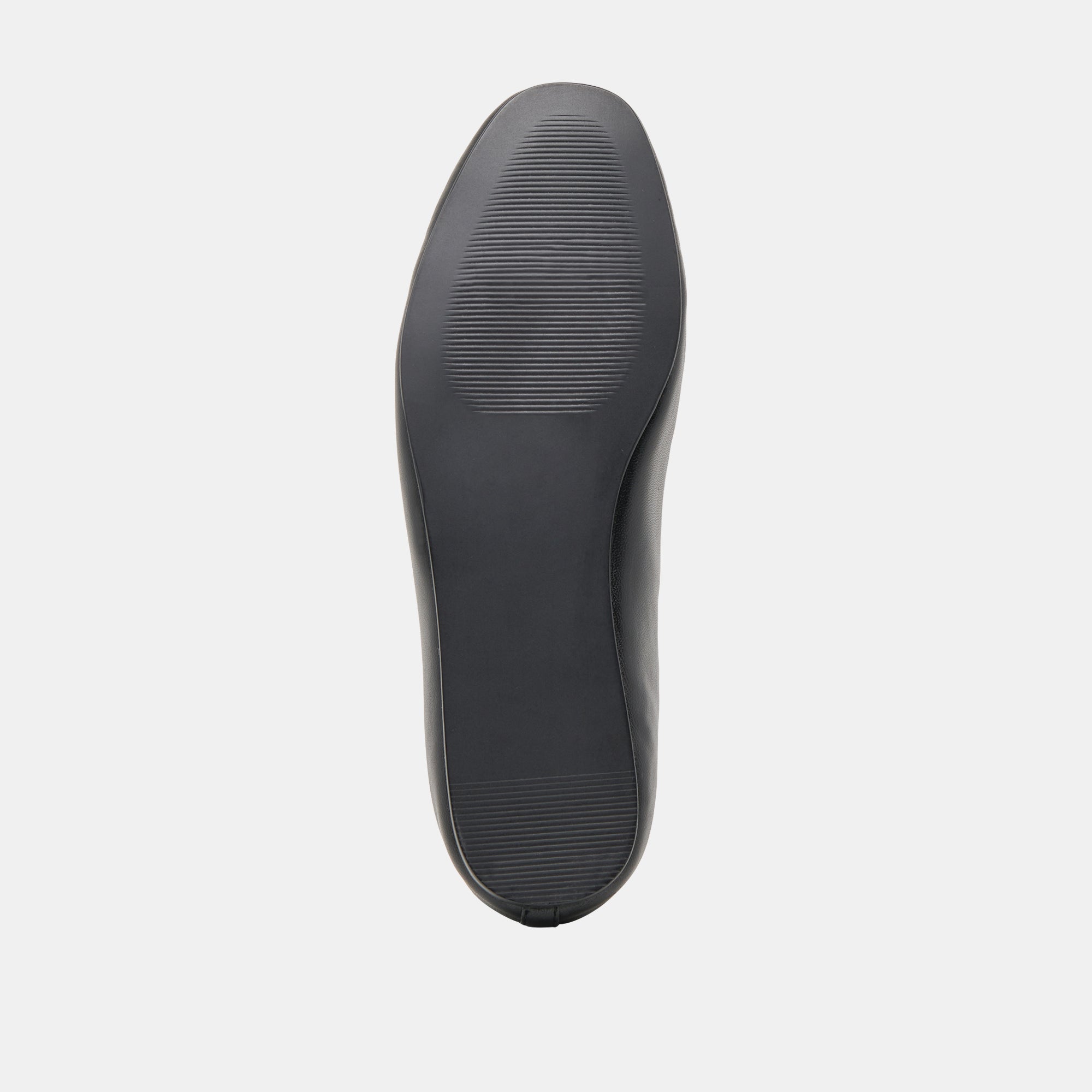 BRAIDY BALLET FLATS BLACK LEATHER