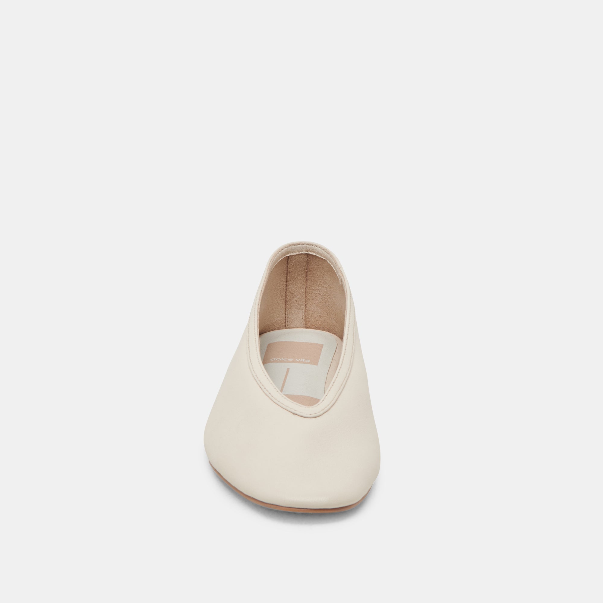 BRAIDY BALLET FLATS IVORY LEATHER
