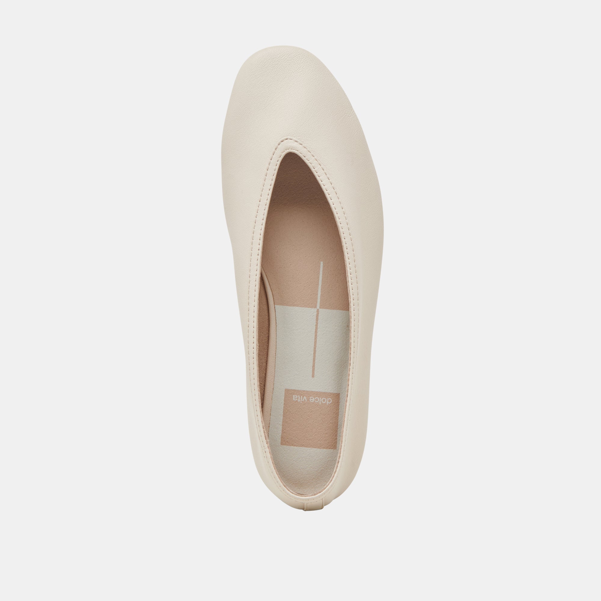 BRAIDY BALLET FLATS IVORY LEATHER