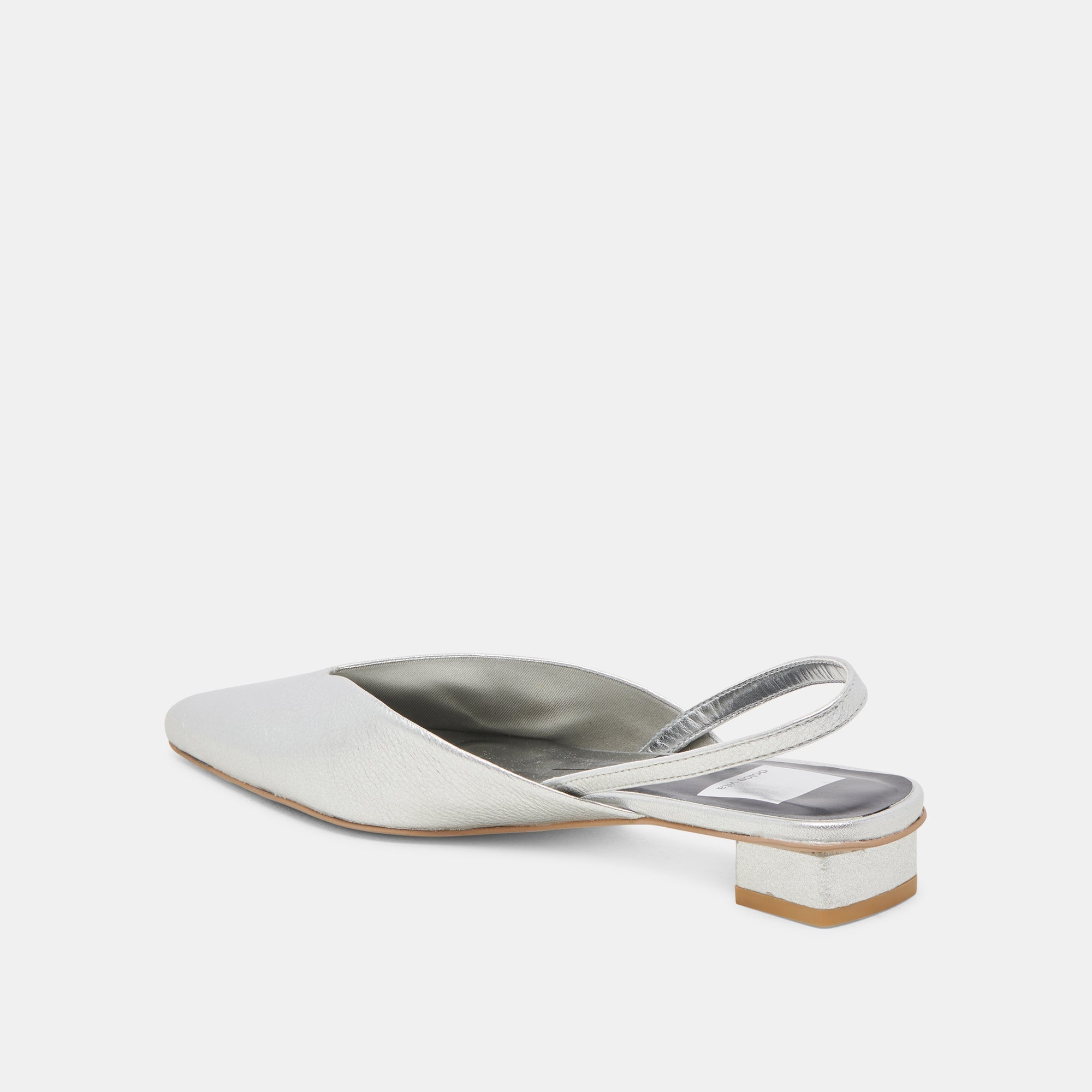 BYANCA FLATS SILVER DISTRESSED LEATHER - re:vita