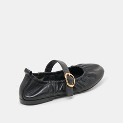 CAELY BALLET FLATS BLACK LEATHER