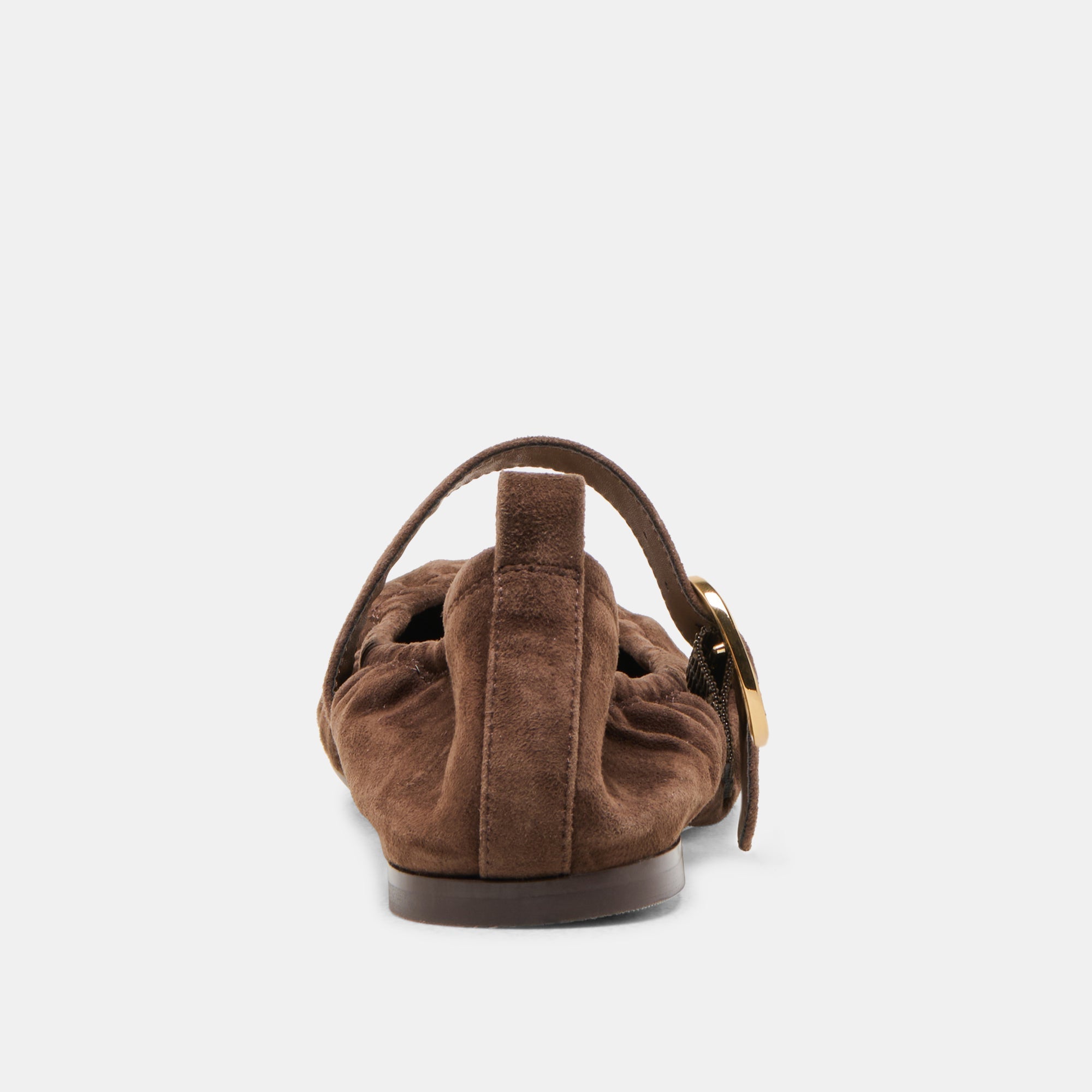 CAELY BALLET FLATS DK BROWN SUEDE