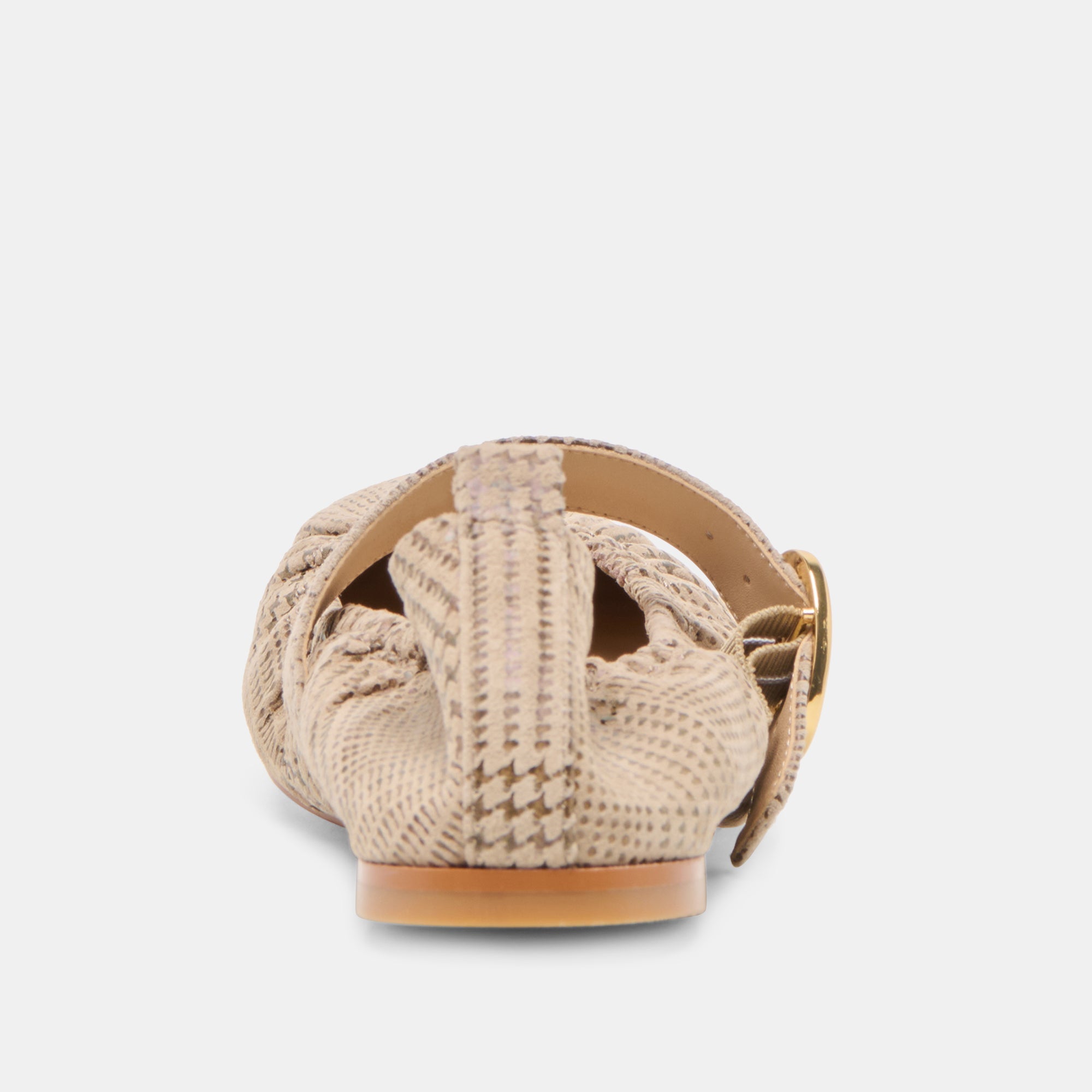 CAELY BALLET FLATS HERRINGBONE PRINTED SUEDE