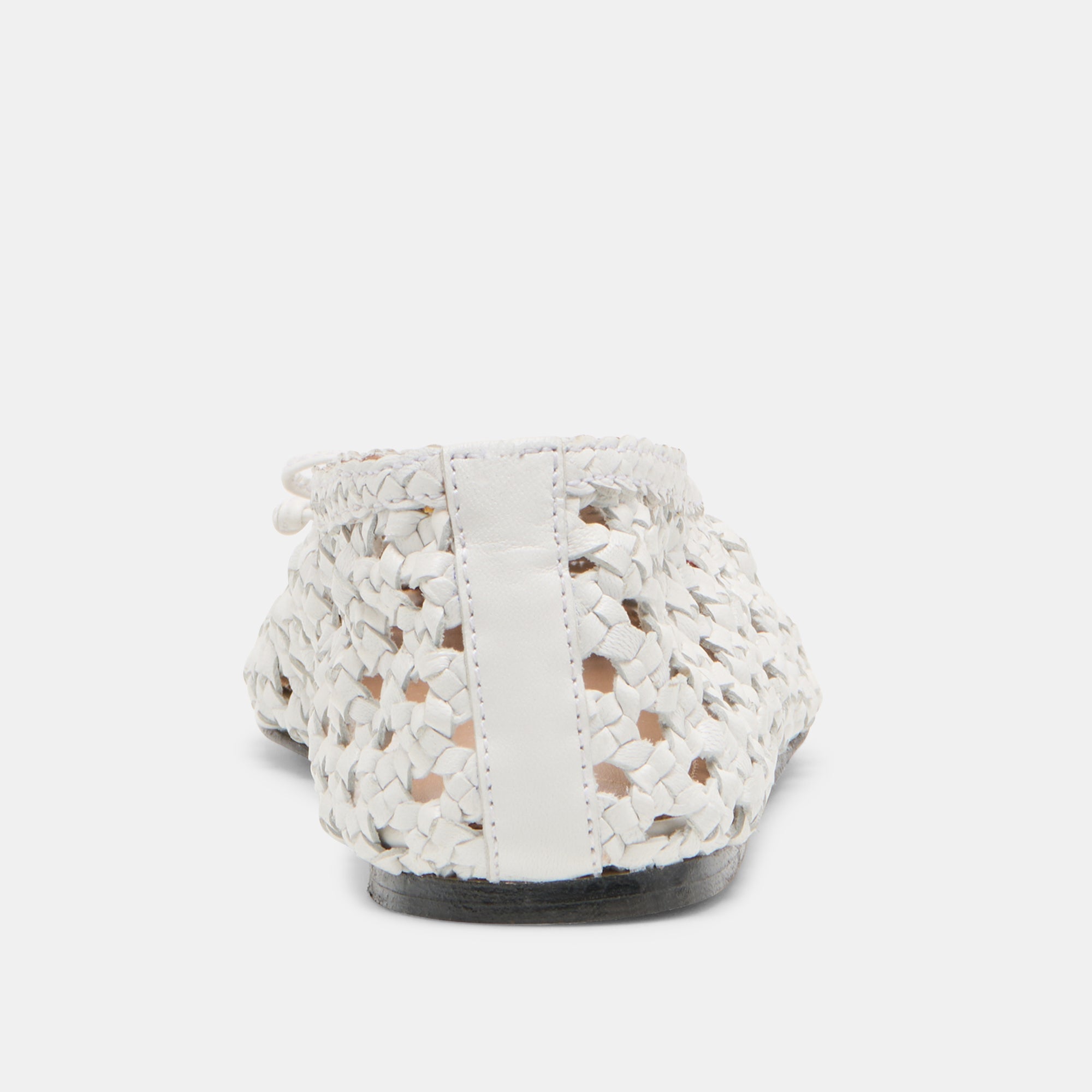 EDDA BALLET FLATS BONE WOVEN LEATHER