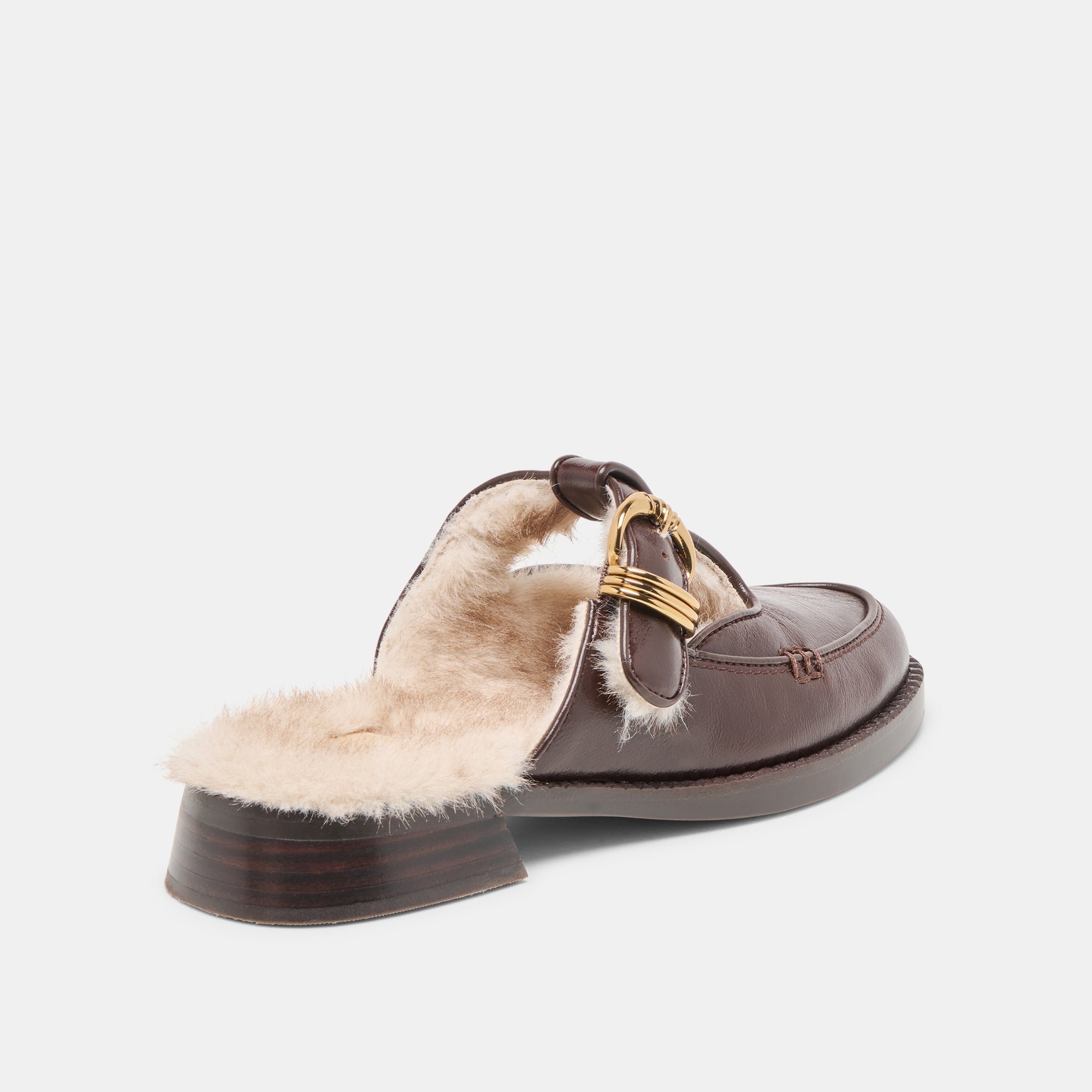 HARLAH PLUSH FLATS CHOCOLATE LEATHER