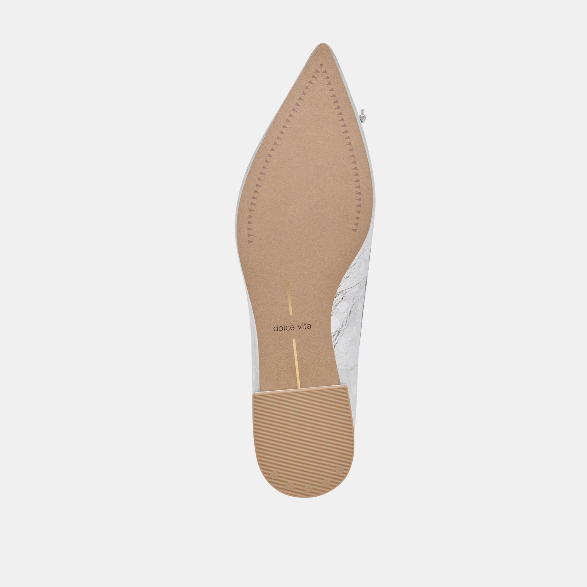 PALANI BALLET FLATS SILVER DISTRESSED LEATHER - re:vita