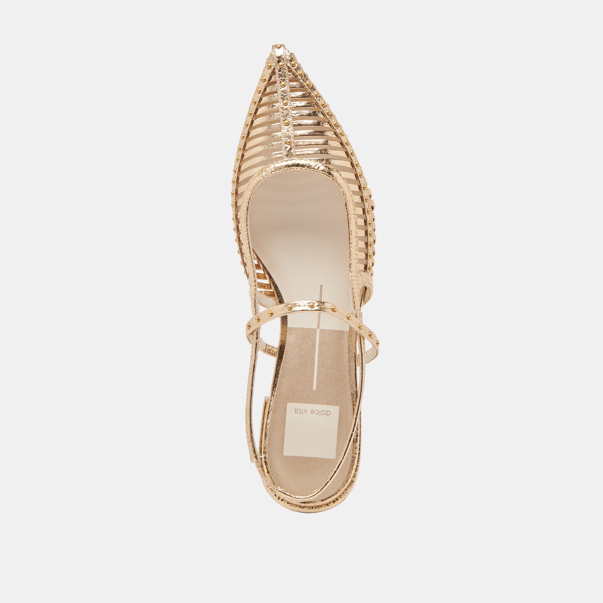 PHINLY FLATS GOLD DISTRESSED LEATHER - re:vita