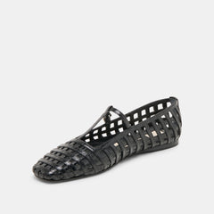 RAINS BALLET FLATS BLACK STELLA