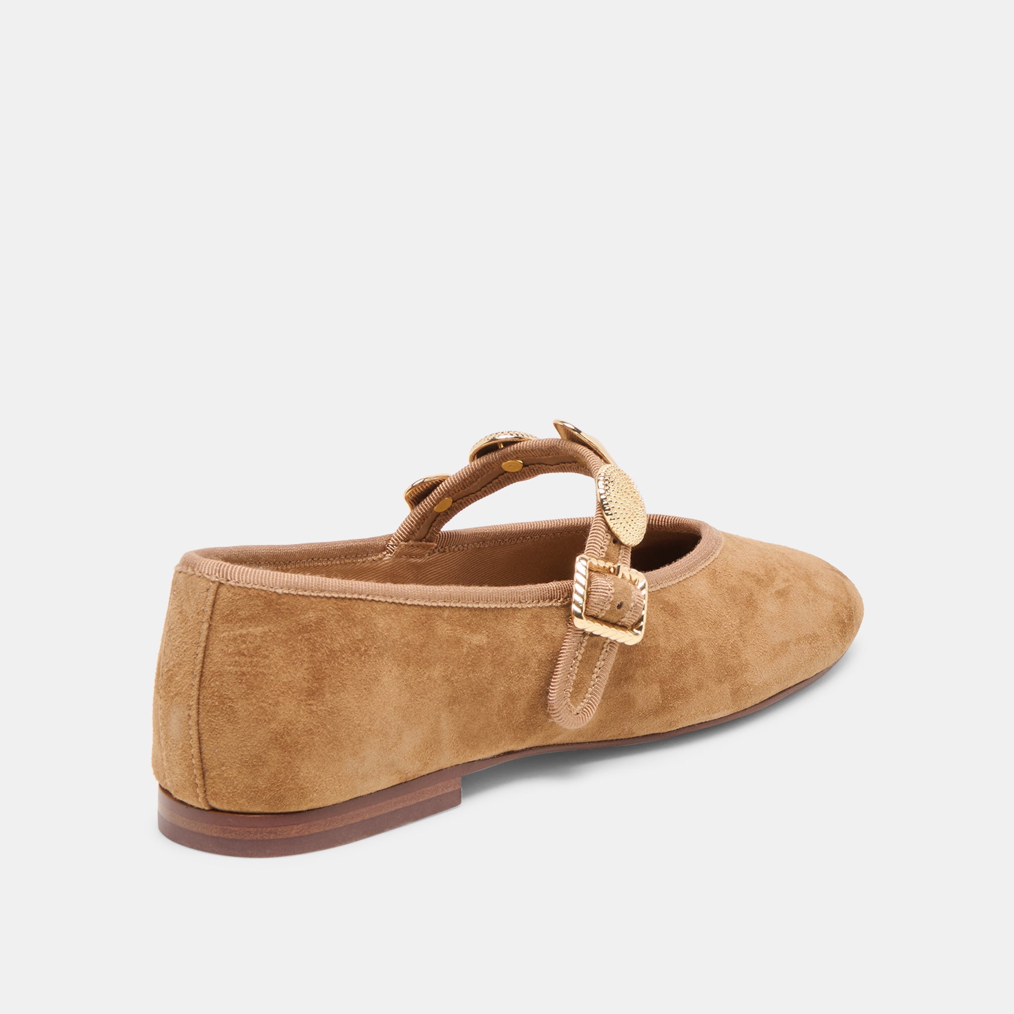 RELAN BALLET FLATS LT BROWN SUEDE