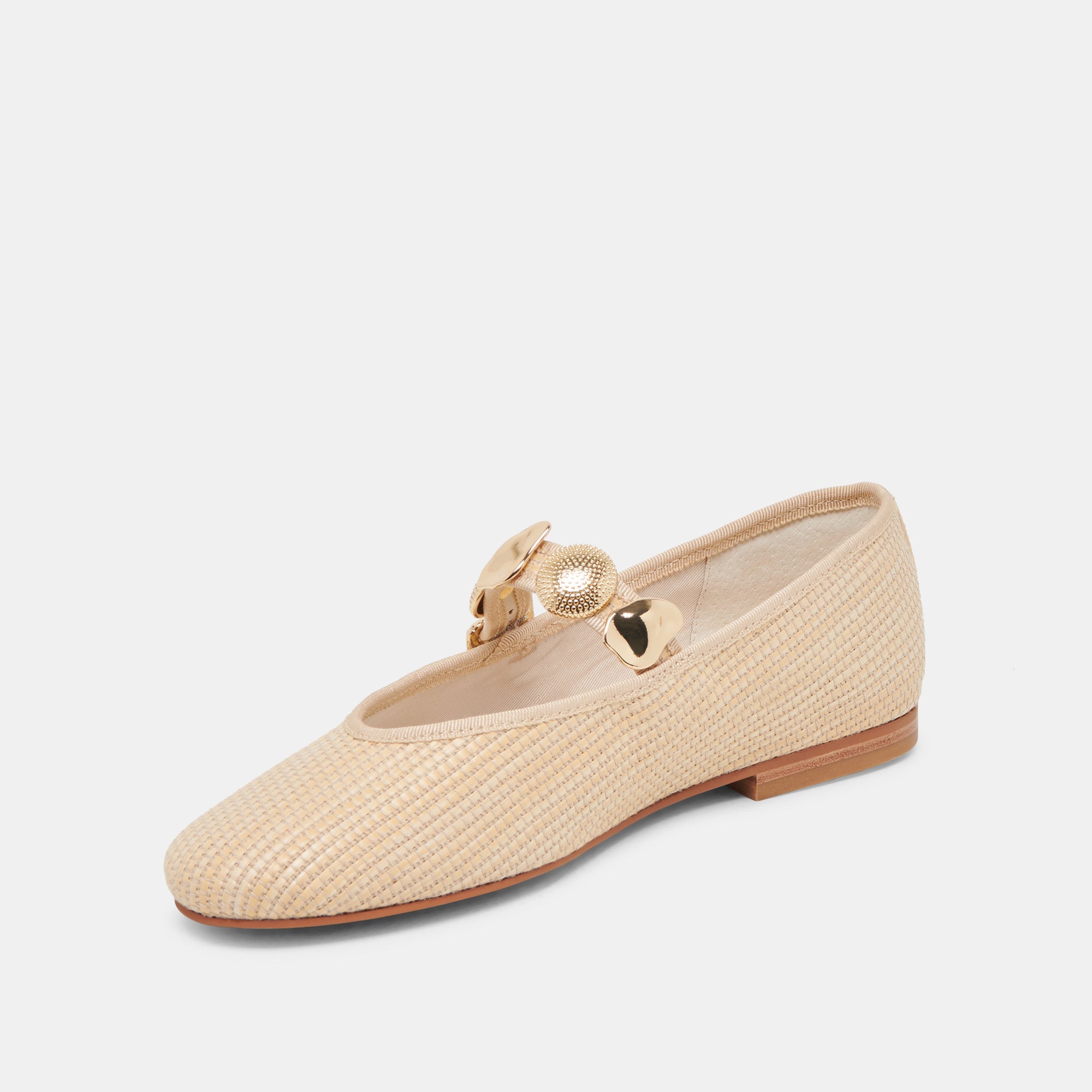 RELAN BALLET FLATS LT NATURAL RAFFIA