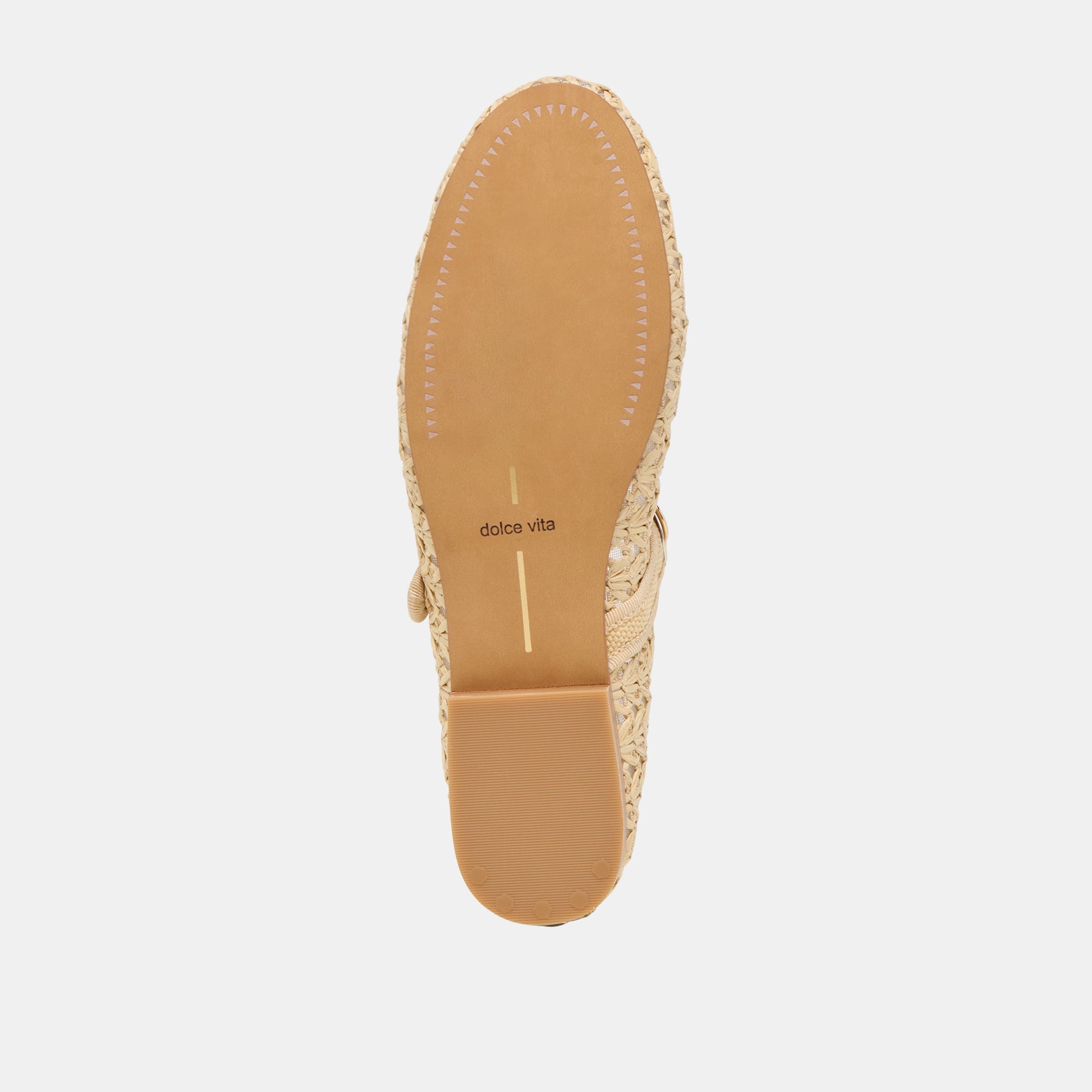 RELAN BALLET FLATS NATURAL CROSS HATCH RAFFIA