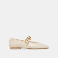 RELAN BALLET FLATS OFF WHITE LEATHER