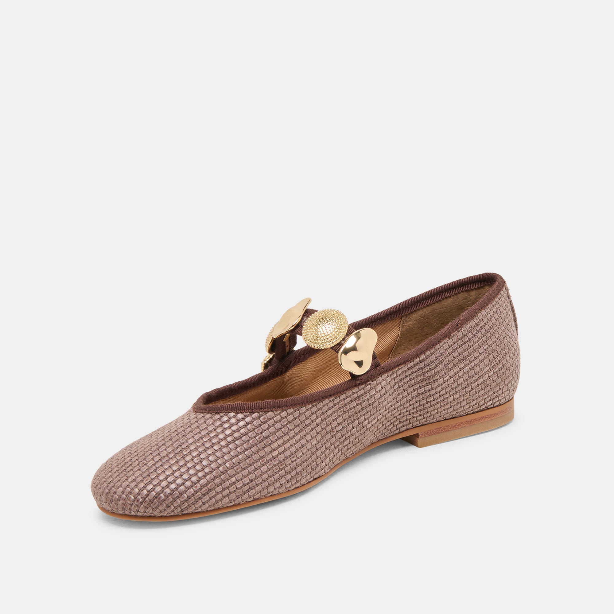 RELAN BALLET FLATS WALNUT RAFFIA - re:vita