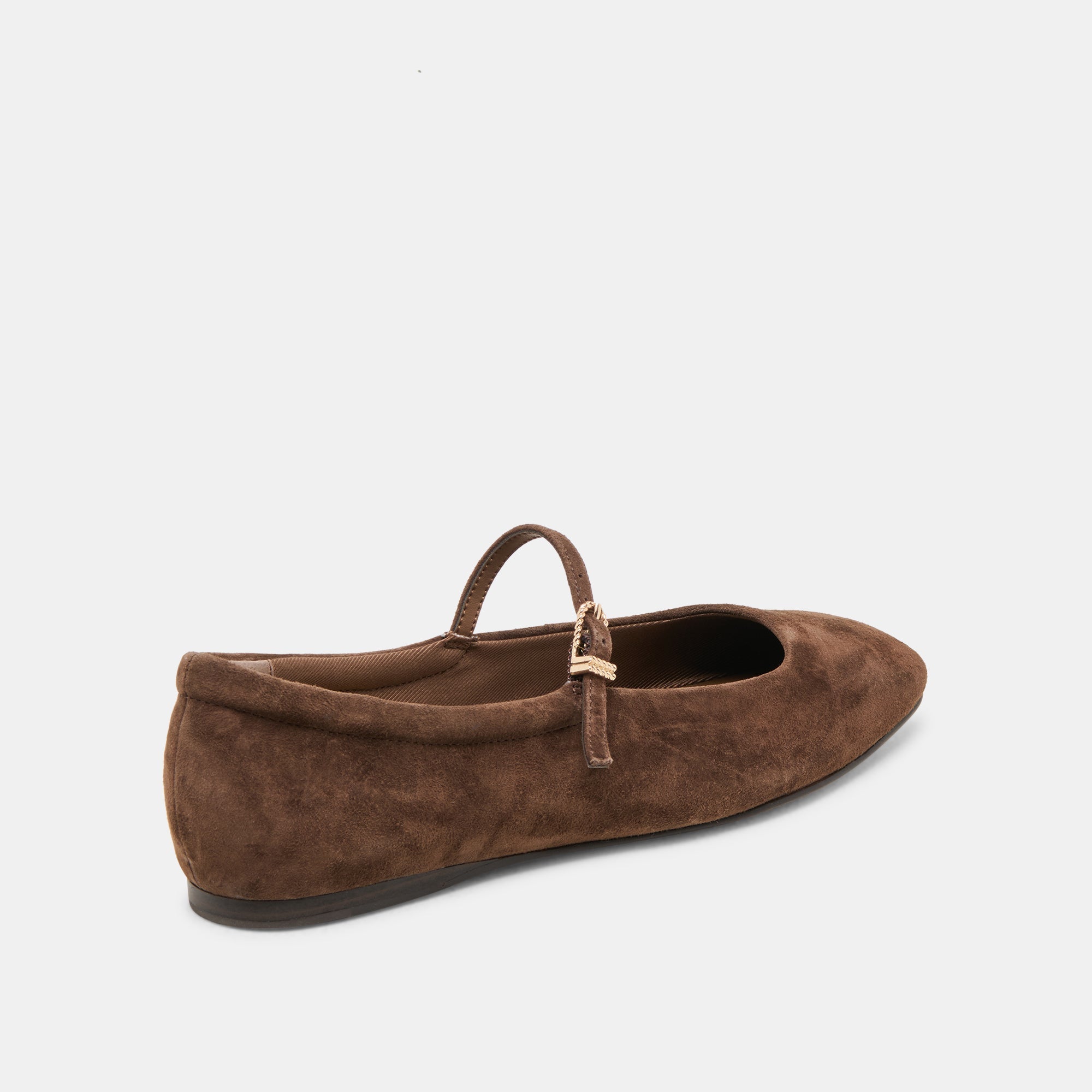 REYES BALLET FLATS DK BROWN SUEDE