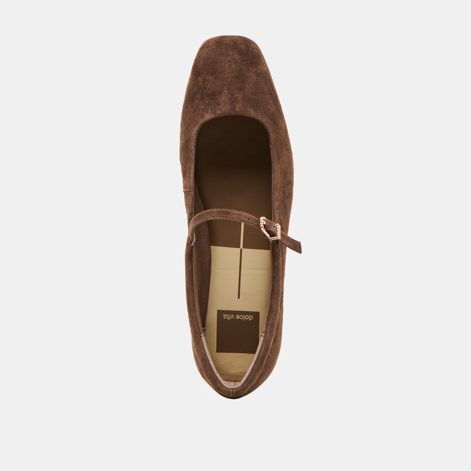 REYES BALLET FLATS DK BROWN SUEDE