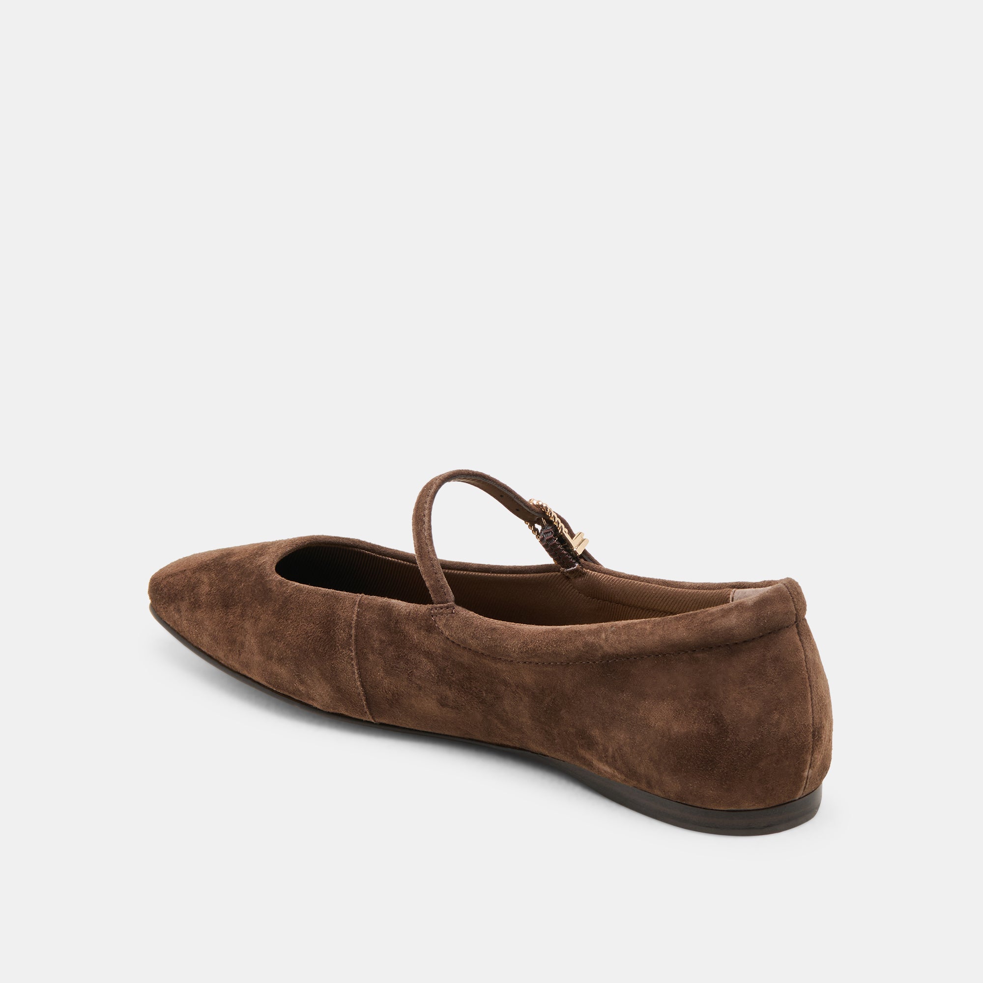REYES BALLET FLATS DK BROWN SUEDE