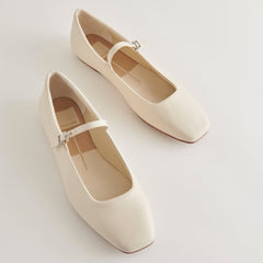 REYES BALLET FLATS IVORY LEATHER