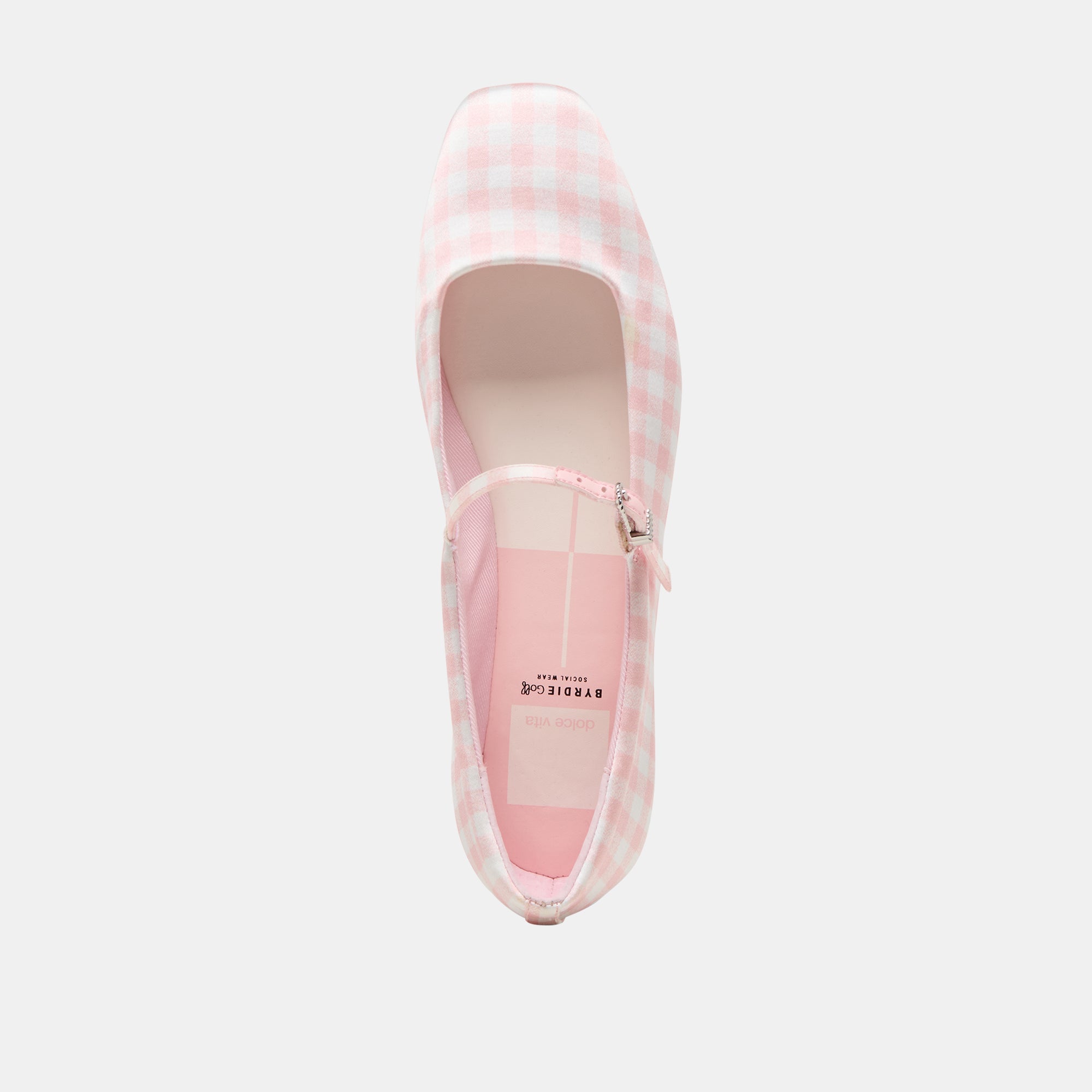 REYES X BYRDIE GOLF BALLET FLATS PINK PLAID GINGHAM