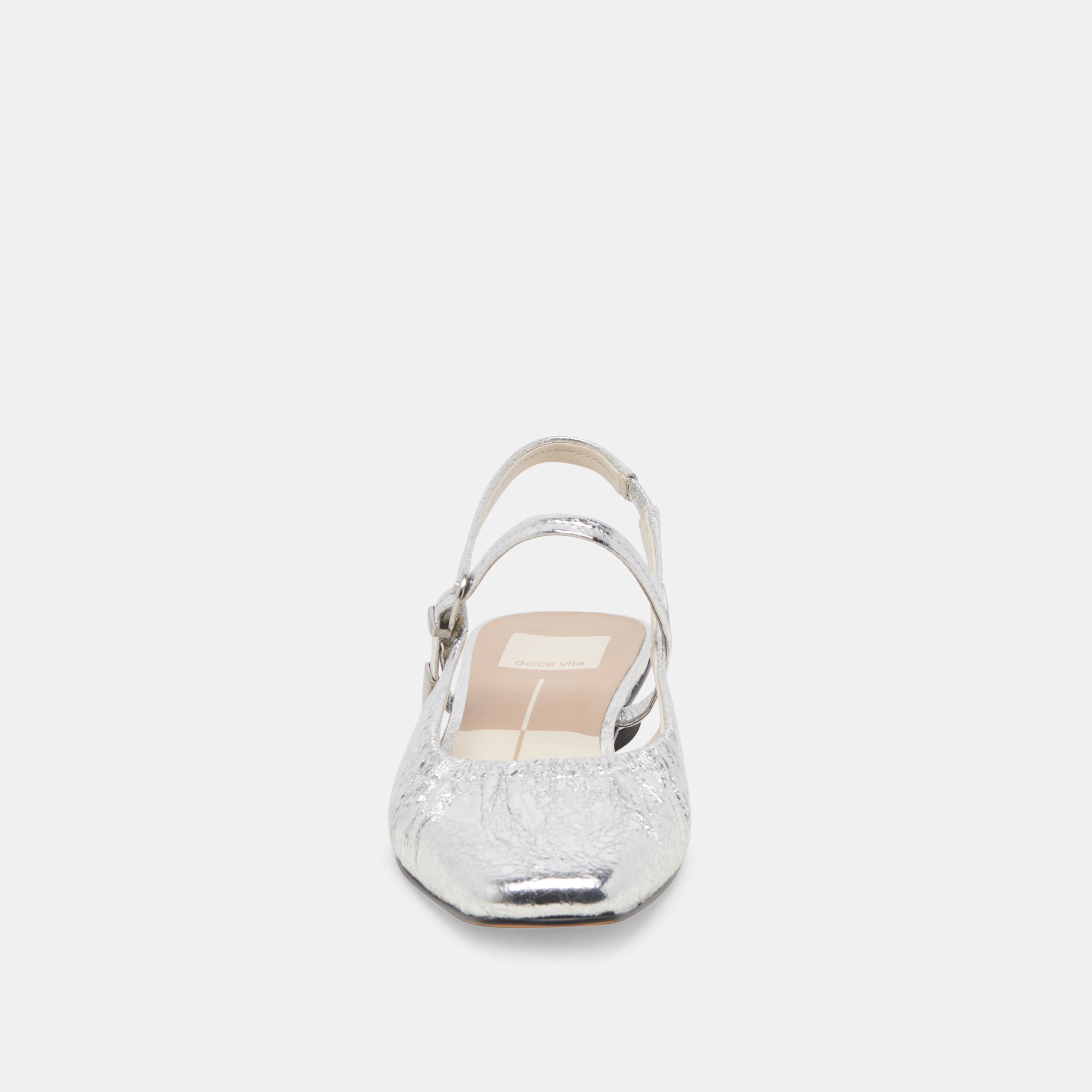 RIANNE FLATS SILVER DISTRESSED LEATHER - re:vita