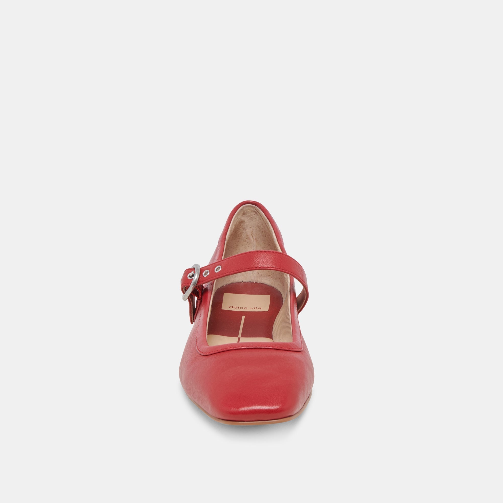 RODNI BALLET FLATS RED LEATHER - re:vita