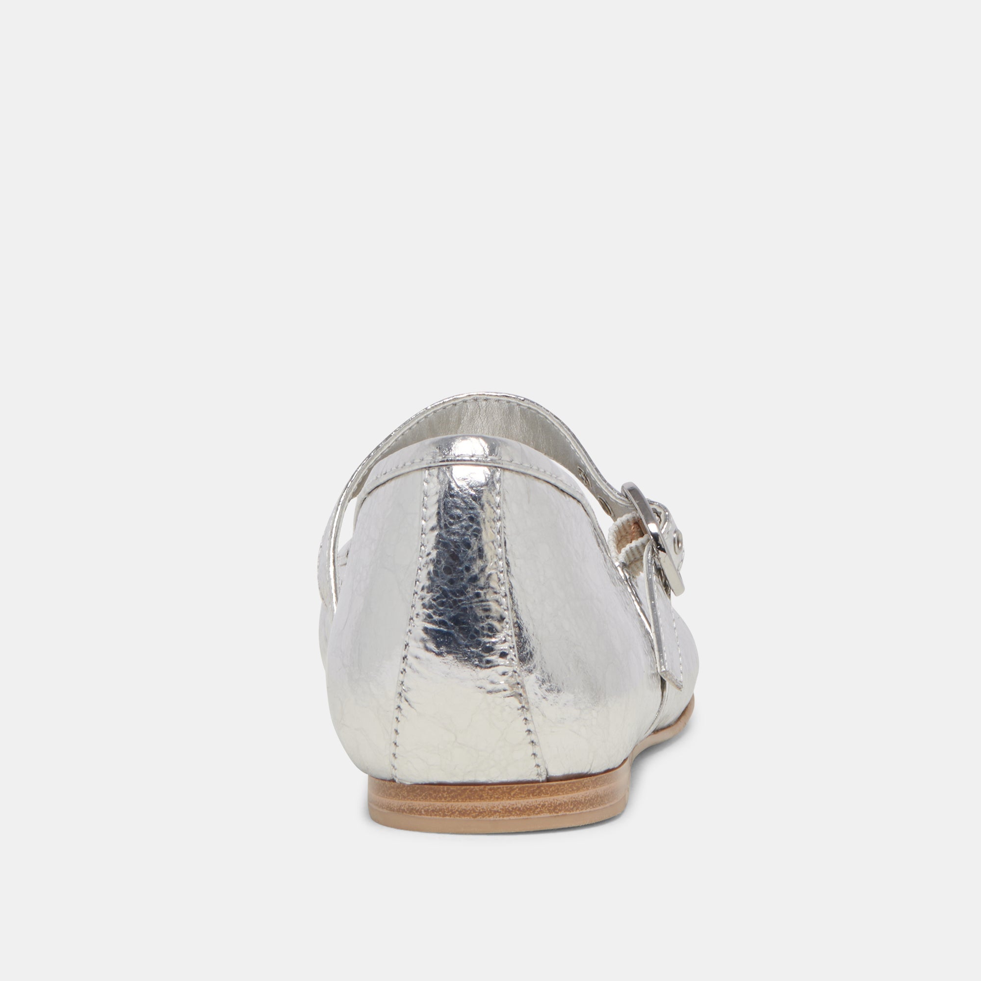 RODNI BALLET FLATS SILVER DISTRESSED LEATHER - re:vita