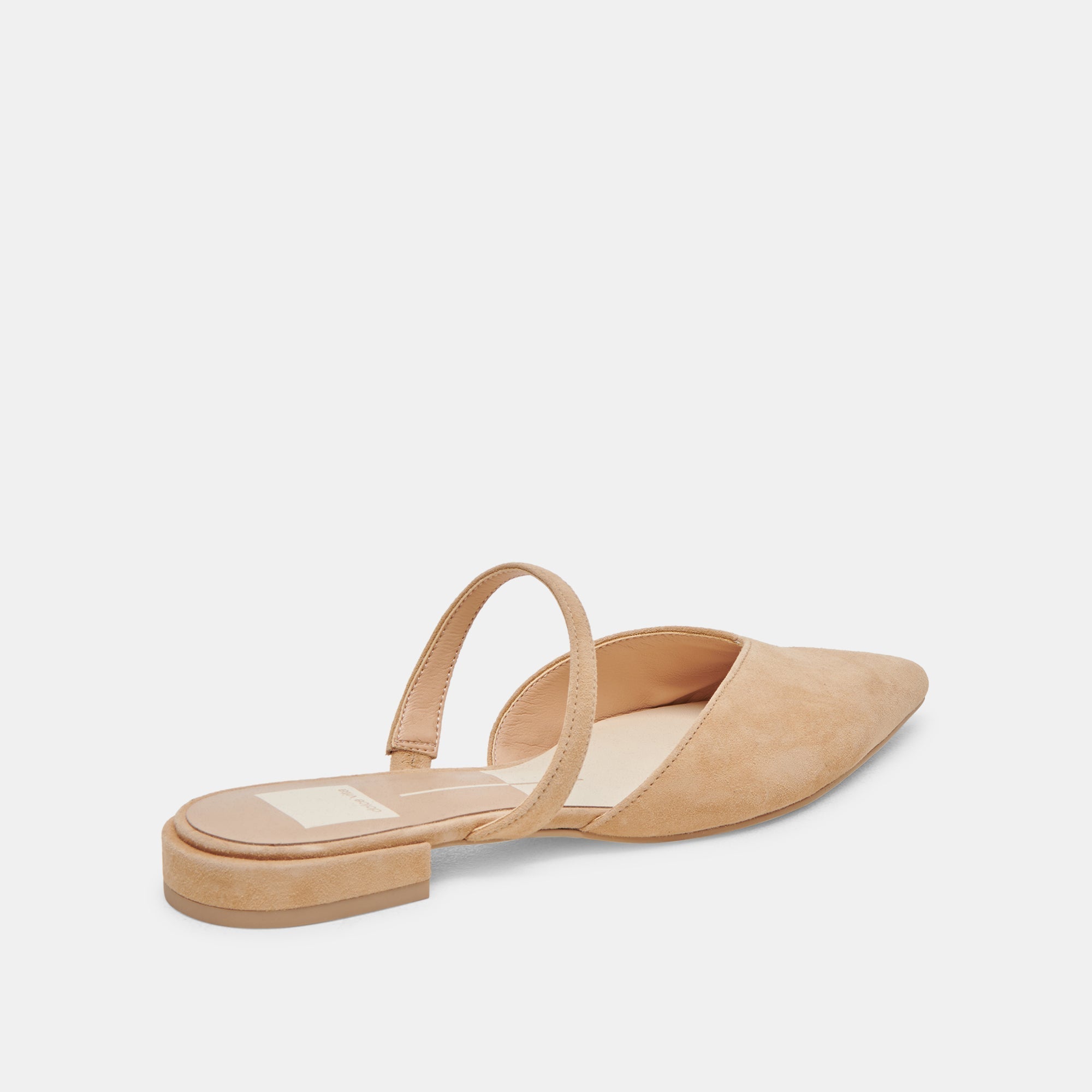 KANIKA WIDE FLATS TAN SUEDE - re:vita