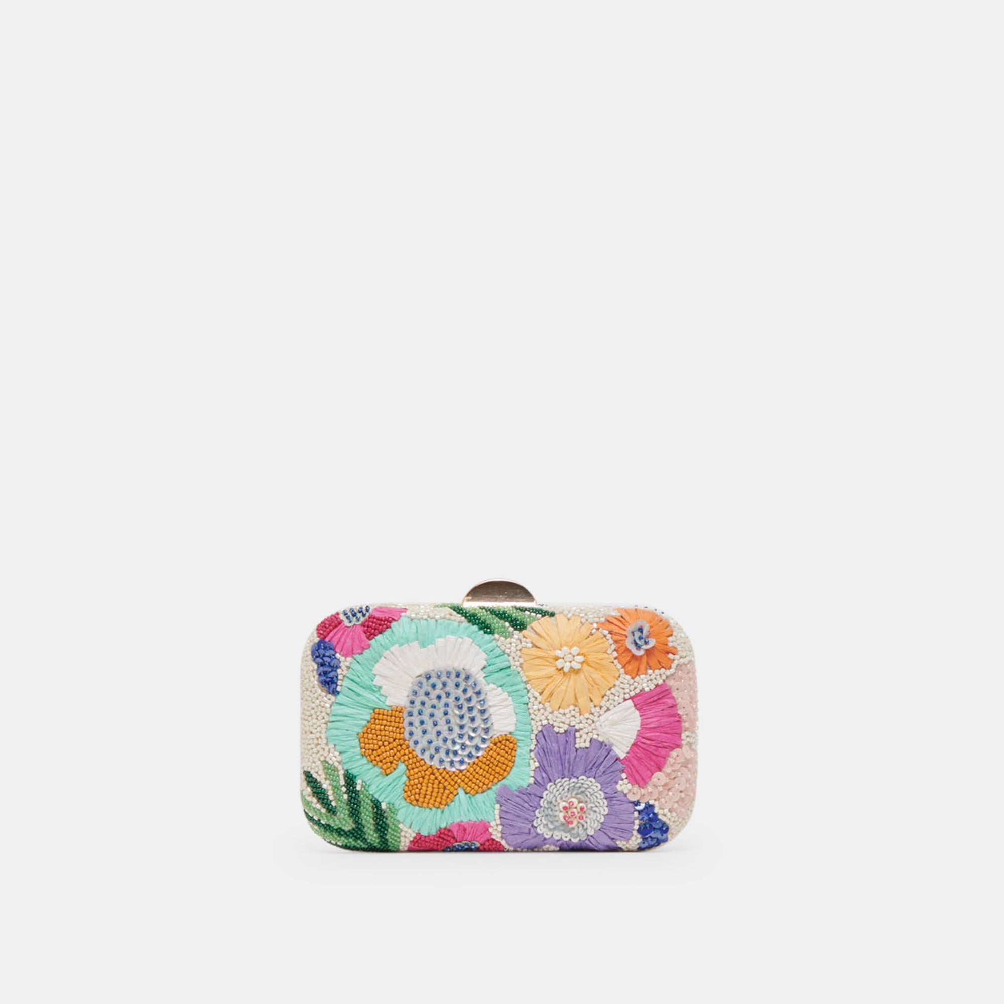 DAISY CLUTCH PASTEL MULTI BEADED